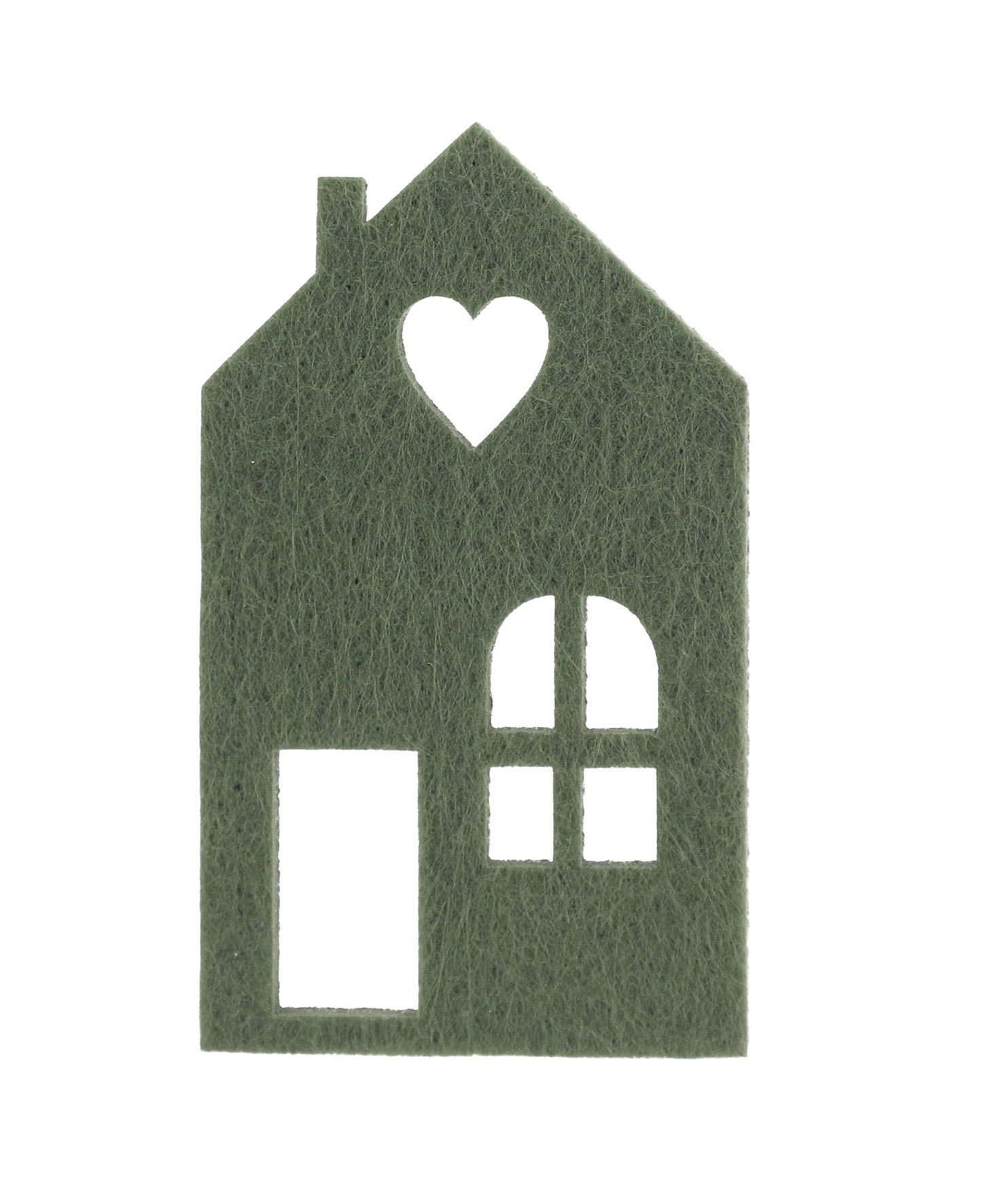 Spetebo Bastelnaturmaterial Holz und Filz Häuser zum Dekorieren - 16er Set, (Packung), DIY Kreativset zum Basteln