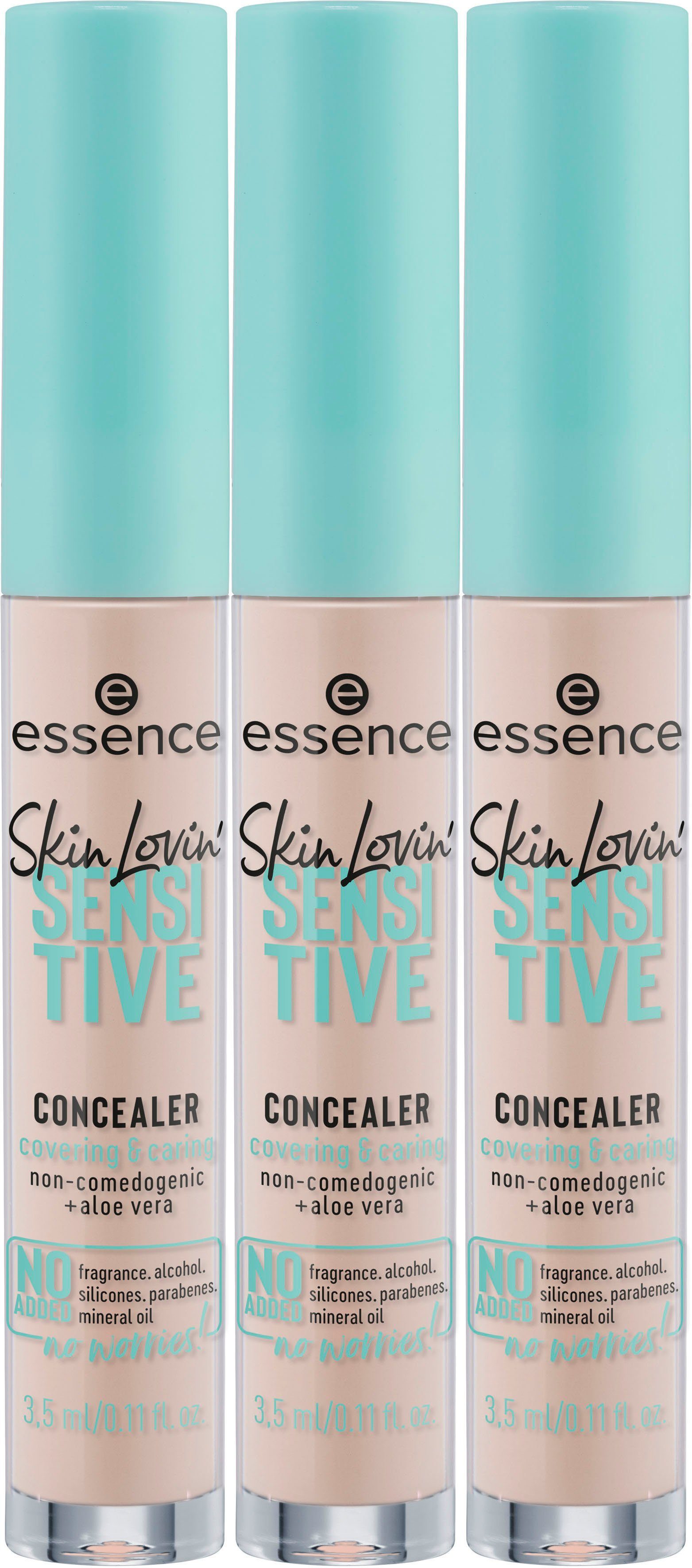 Essence Concealer Skin Lovin' SENSITIVE CONCEALER, 3-tlg.