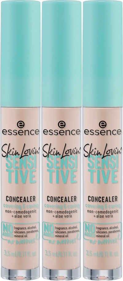Essence Concealer »Skin Lovin' SENSITIVE CONCEALER«, 3-tlg.