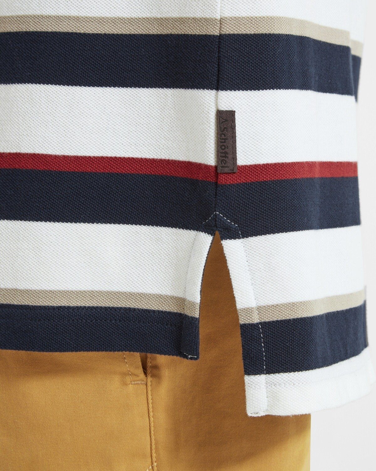 Schöffel Navy/Bordeaux St. Country Poloshirt Poloshirt Ives Stripe
