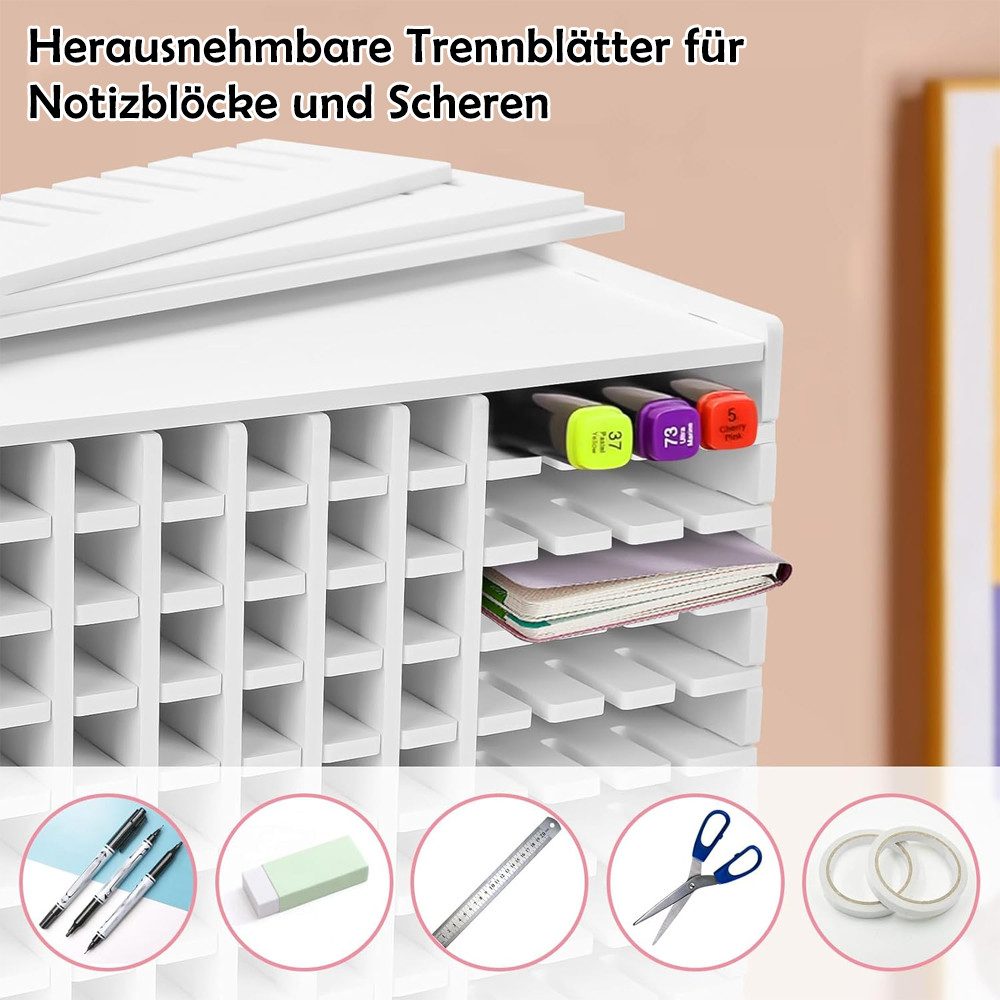 TUWENA Organizer 240 Stifte Organizer Schreibtisch, Marker Stifthalter für Aufbewahrung, Aufbewahrungsbox Bleistifthalter aus PVC für Zuhause Büro Schule