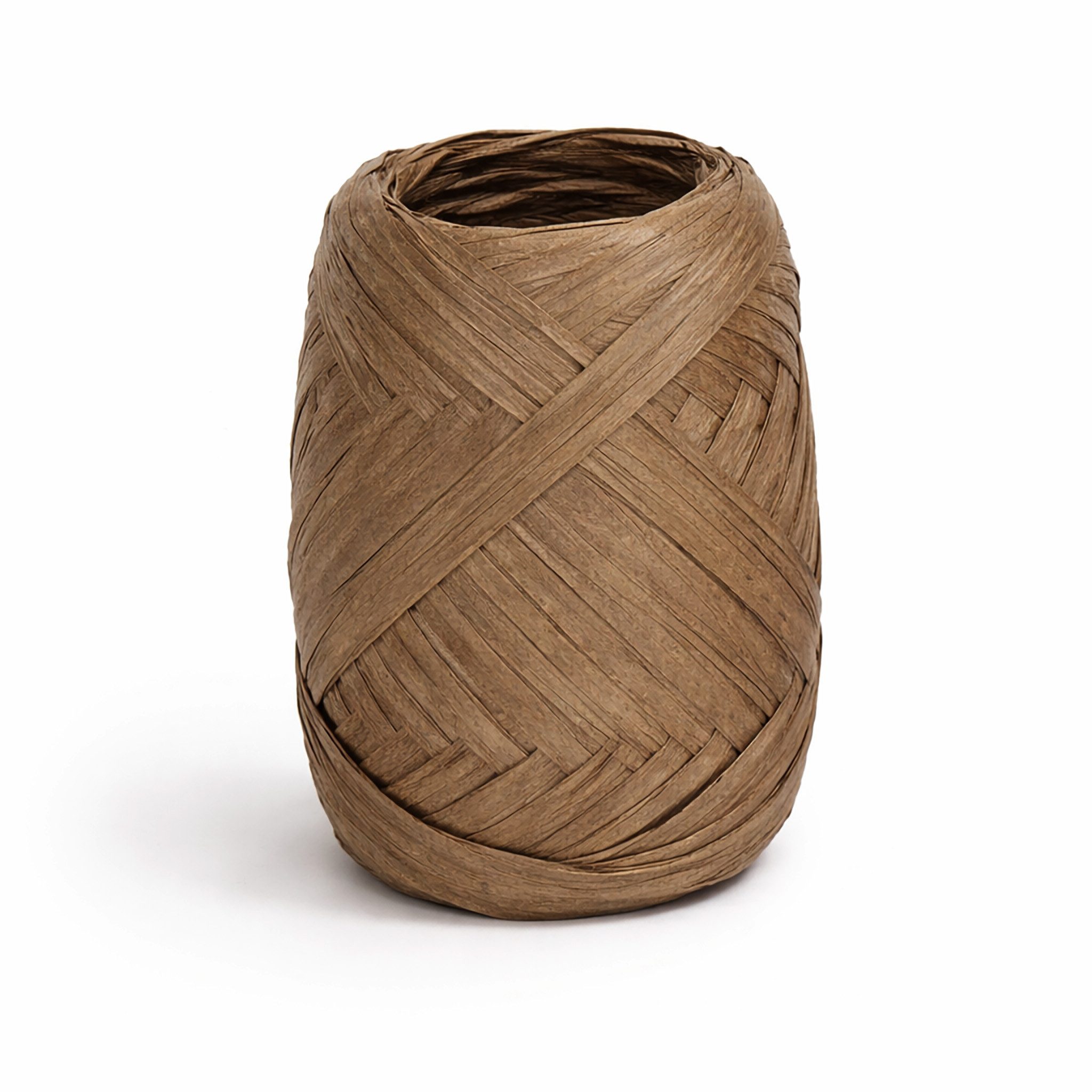 Creativery Bastelband, Papierband Raffiabast 20m Rolle Braun