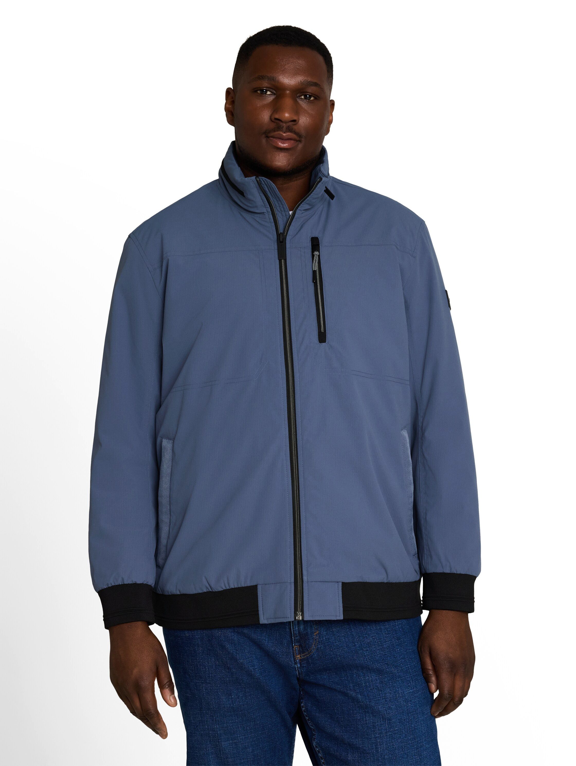 TOM TAILOR PLUS Blouson mit Stehkragen und Reißverschluss / Große Größen