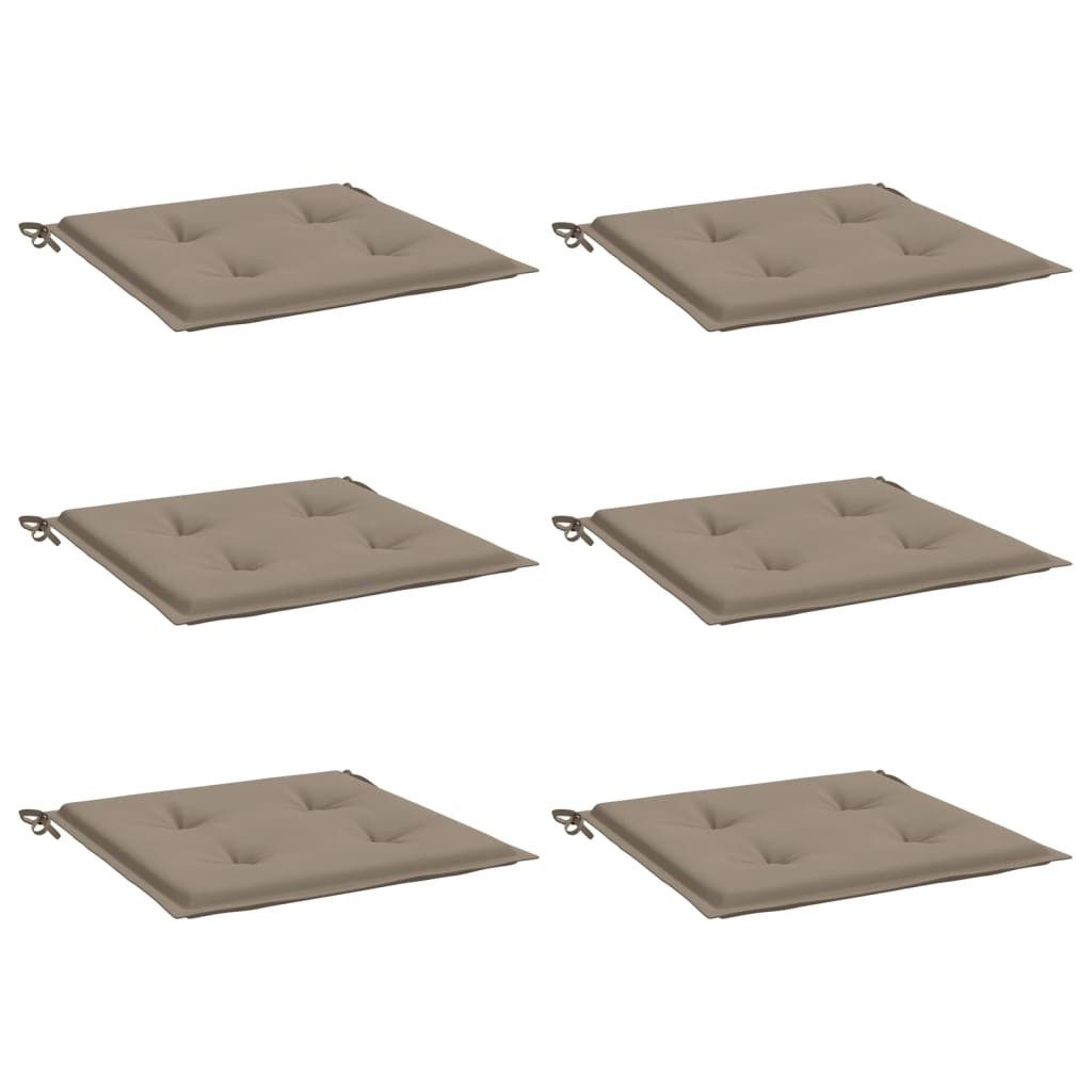 vidaXL Sitzauflage Gartenstuhl-Kissen 6 Stk. Taupe günstig online kaufen