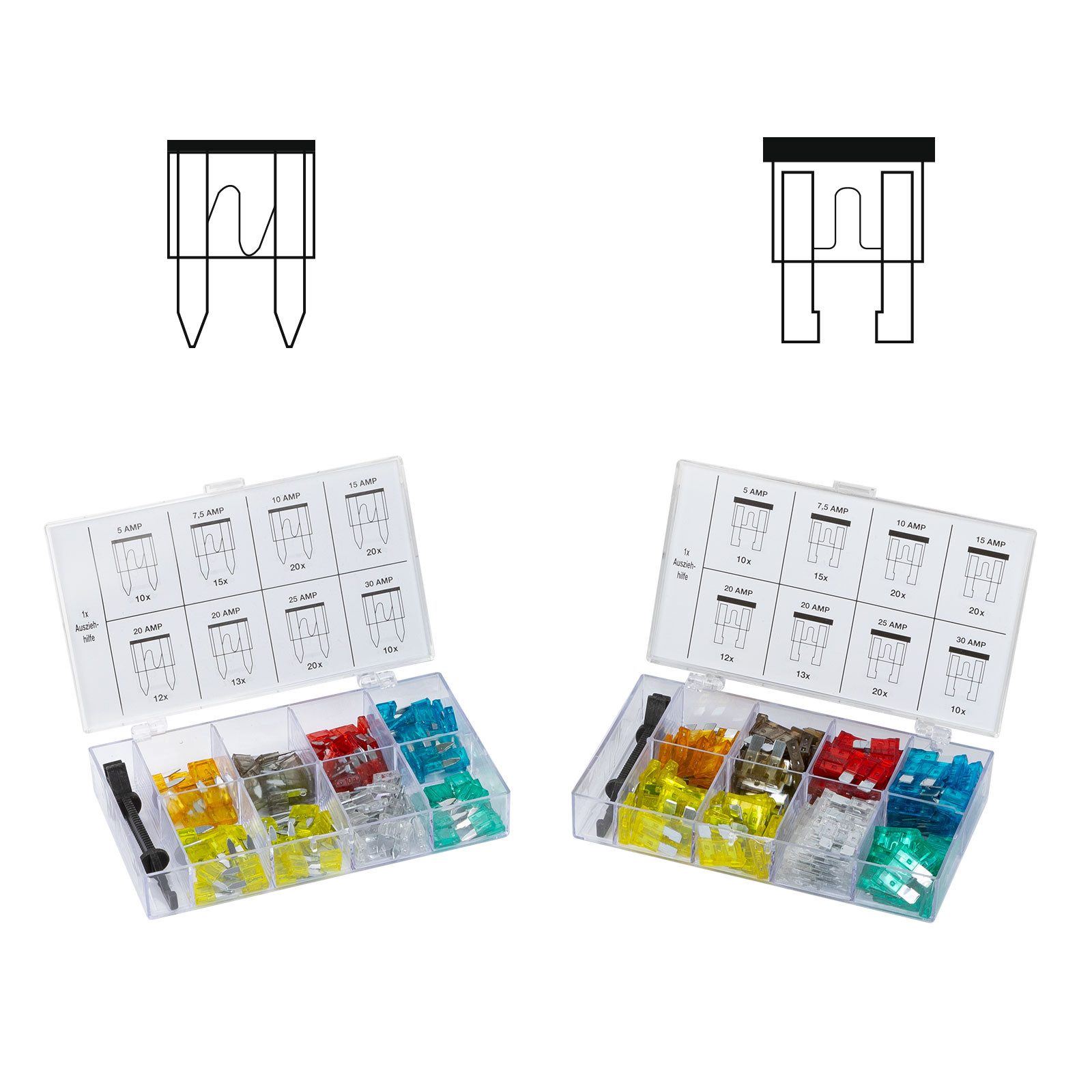 DEMA Kfz-Sicherungshalter KFZ-Sicherungen 242tlg 11mm+19mm D, (242-St)