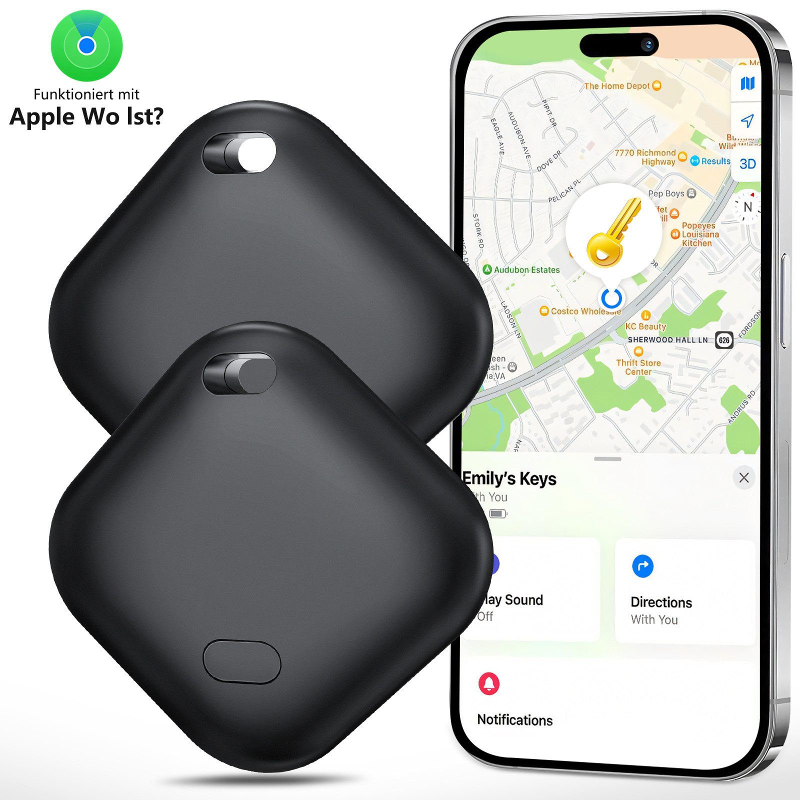 Air Tag, Smart Tracker, Bluetooth-Tracker mit Apple Find My APP GPS-Tracker
