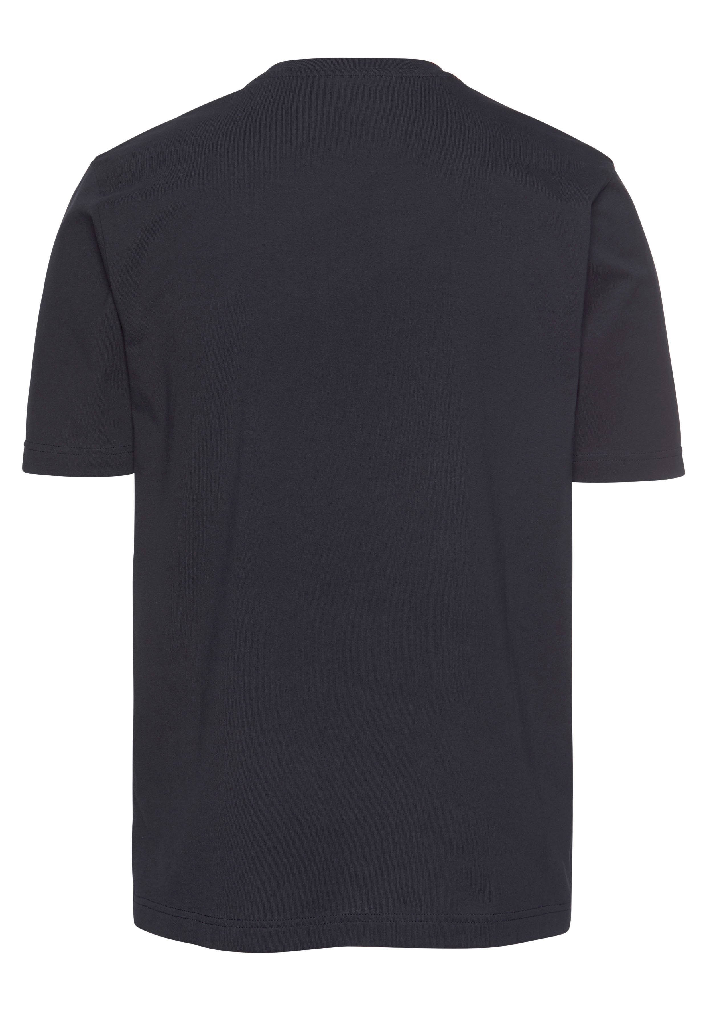 FYNCH-HATTON T-Shirt Sommershirt in unifarben, mit Logostickerei