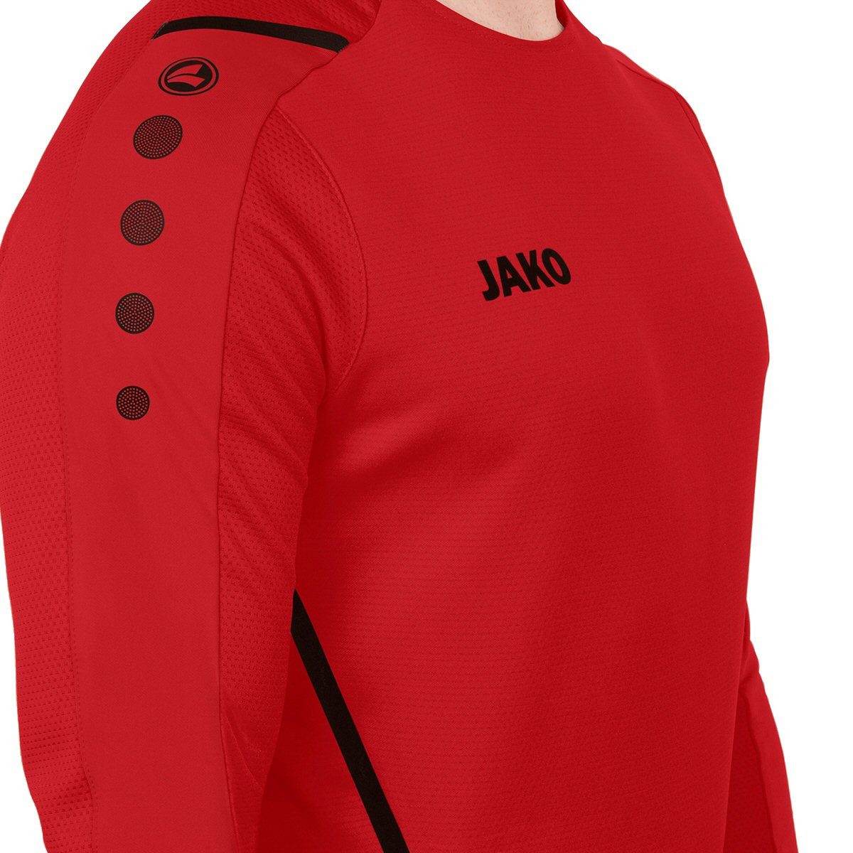 Jako Langarmshirt (Sweat) Challenge - optimale Bewegungsfreiheit - rot Herren