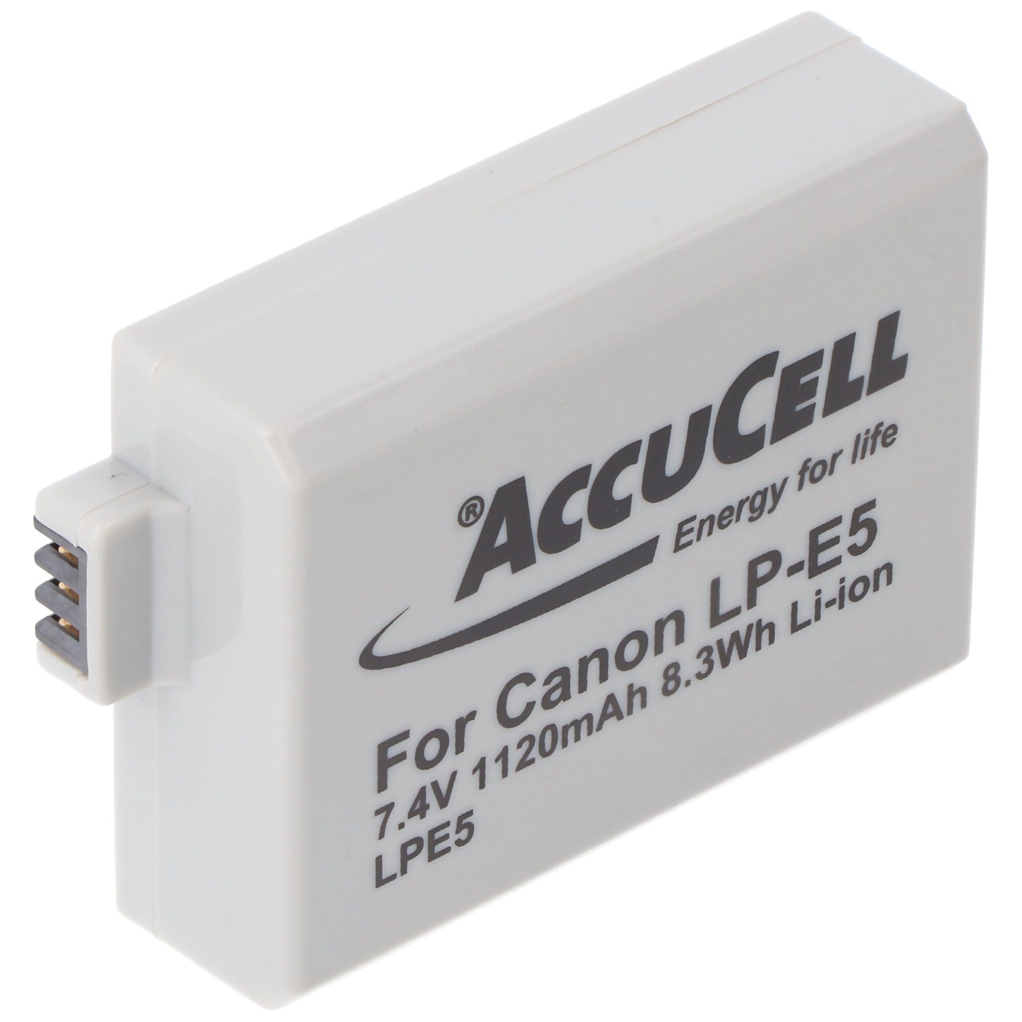 AccuCell AccuCell Akku passend für Canon EOS-450D Akku Akku 750 mAh (7,4 V)