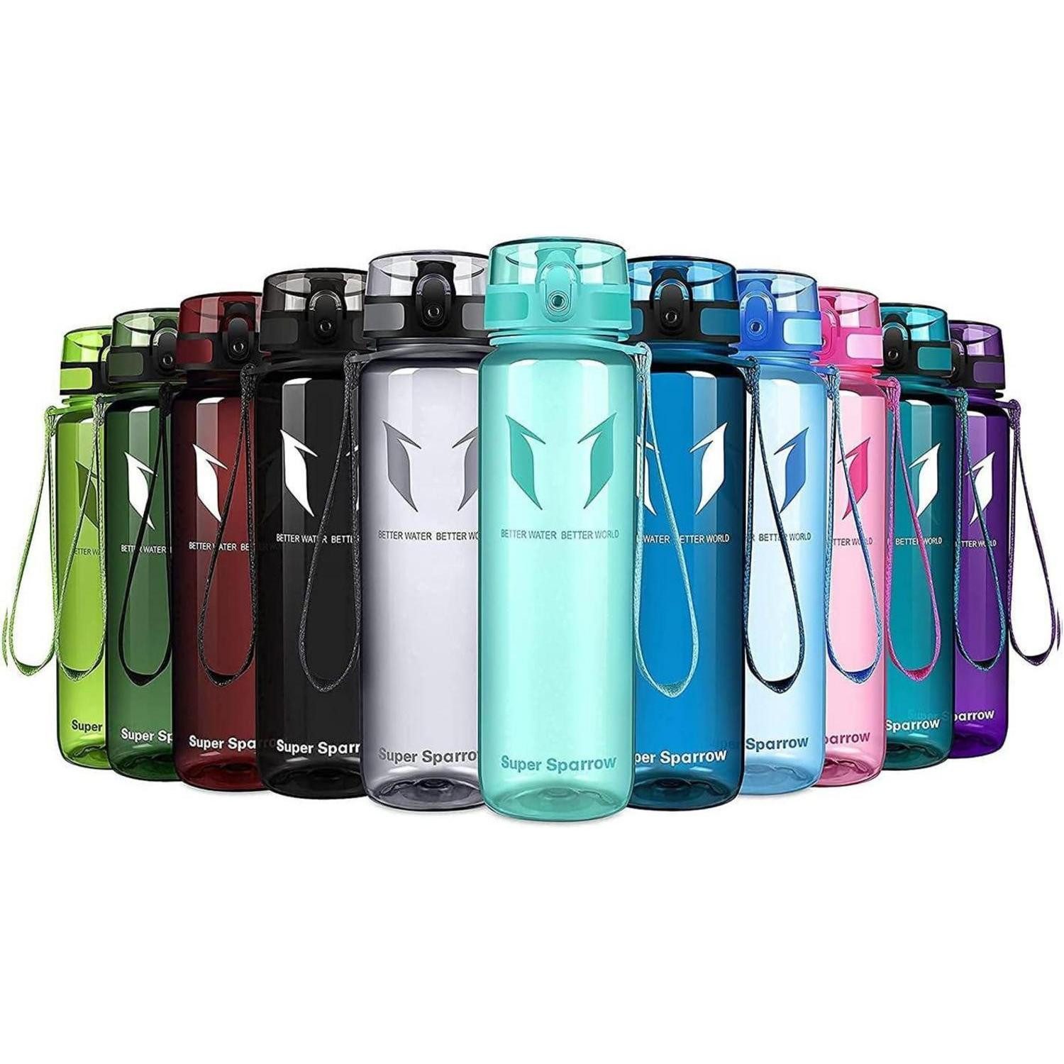 LuxusKollektion Trinkflasche Trinkflasche Tritan BPA frei Sport Fahrrad Fitness 750 ml Glossy Minze