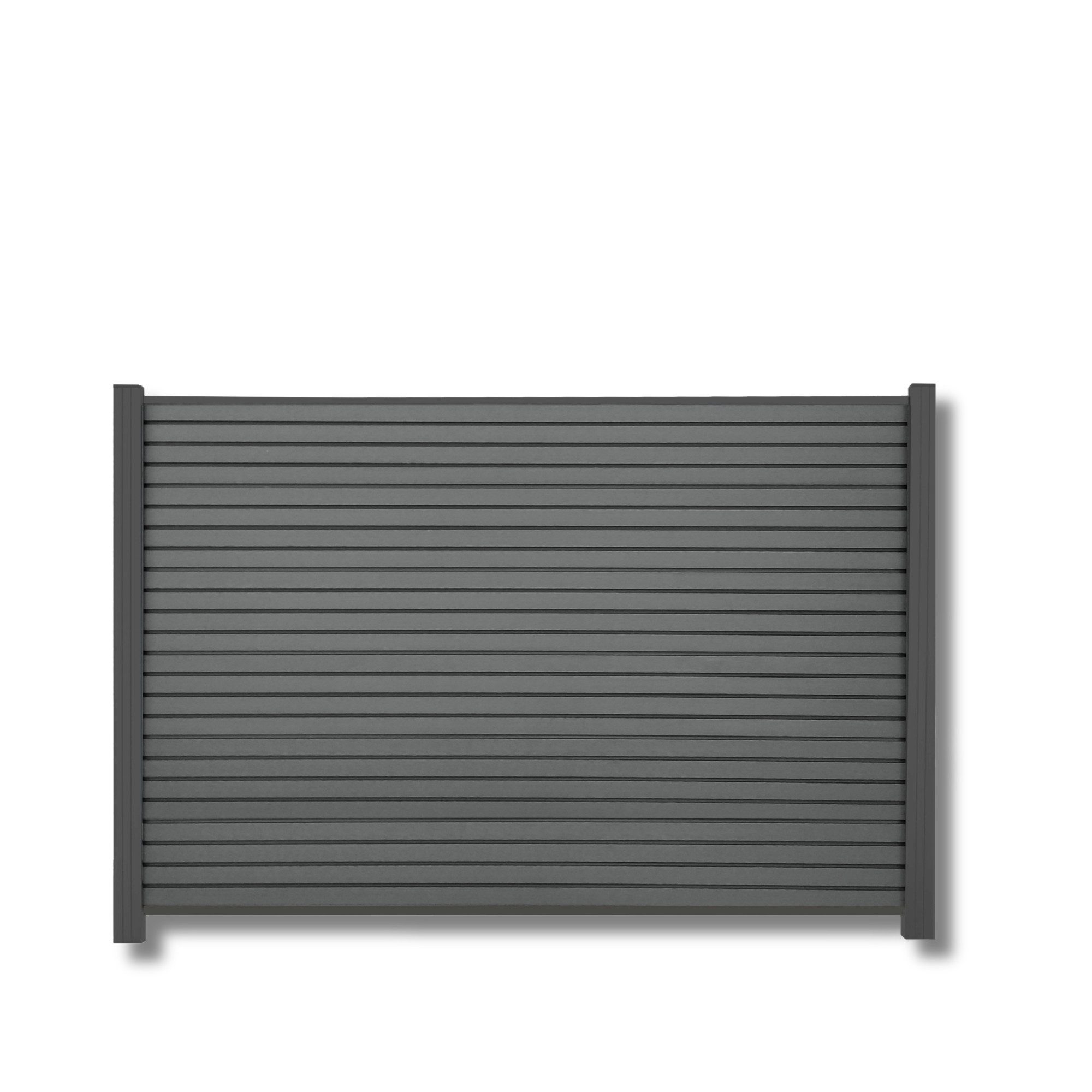 WPC Profi Zaun Sichtschutzzaun Sichtschutz Rhombus Anthrazit Komplettset 180x125 cm, (Komplettset, mit Start- und Abschlussleisten, Pfosten und Zubehör)