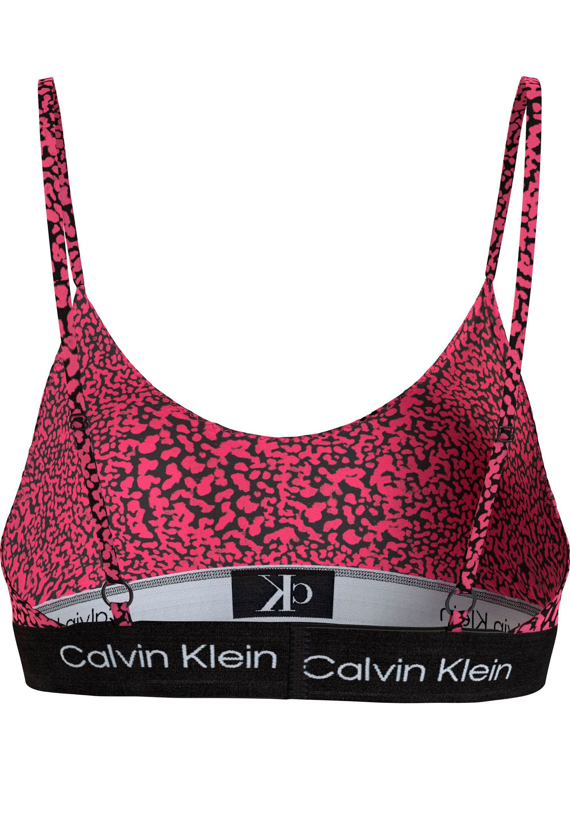 Klein UNLINED BRALETTE Mit Logoschriftzügen Klein Wäschebund Logo Calvin sportlichem elastischem mit und Bralette-BH mit Elastikbund, Underwear Calvin
