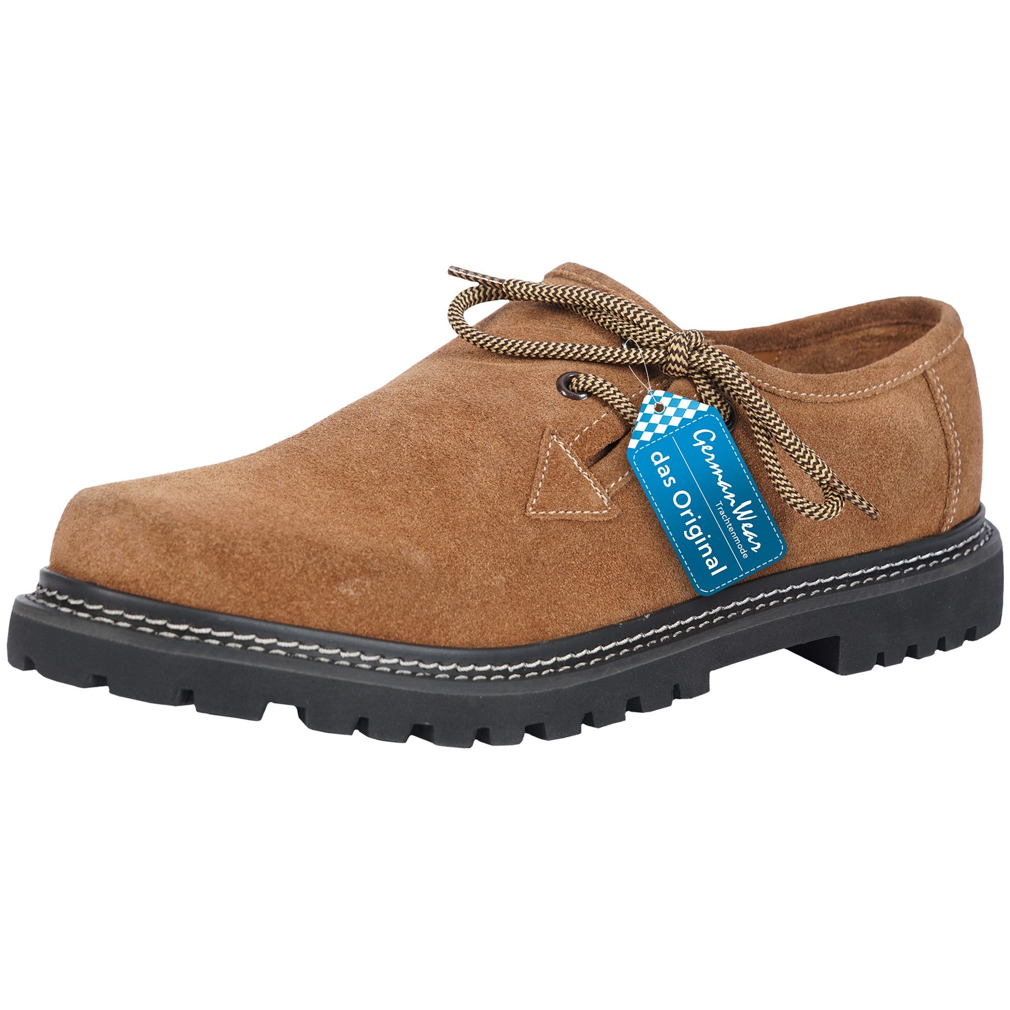 German Wear GW1800-VL Haferlschuh Trachtenschuhe Original Haferlschuhe Lederschuhe Wildleder 2x Senkel
