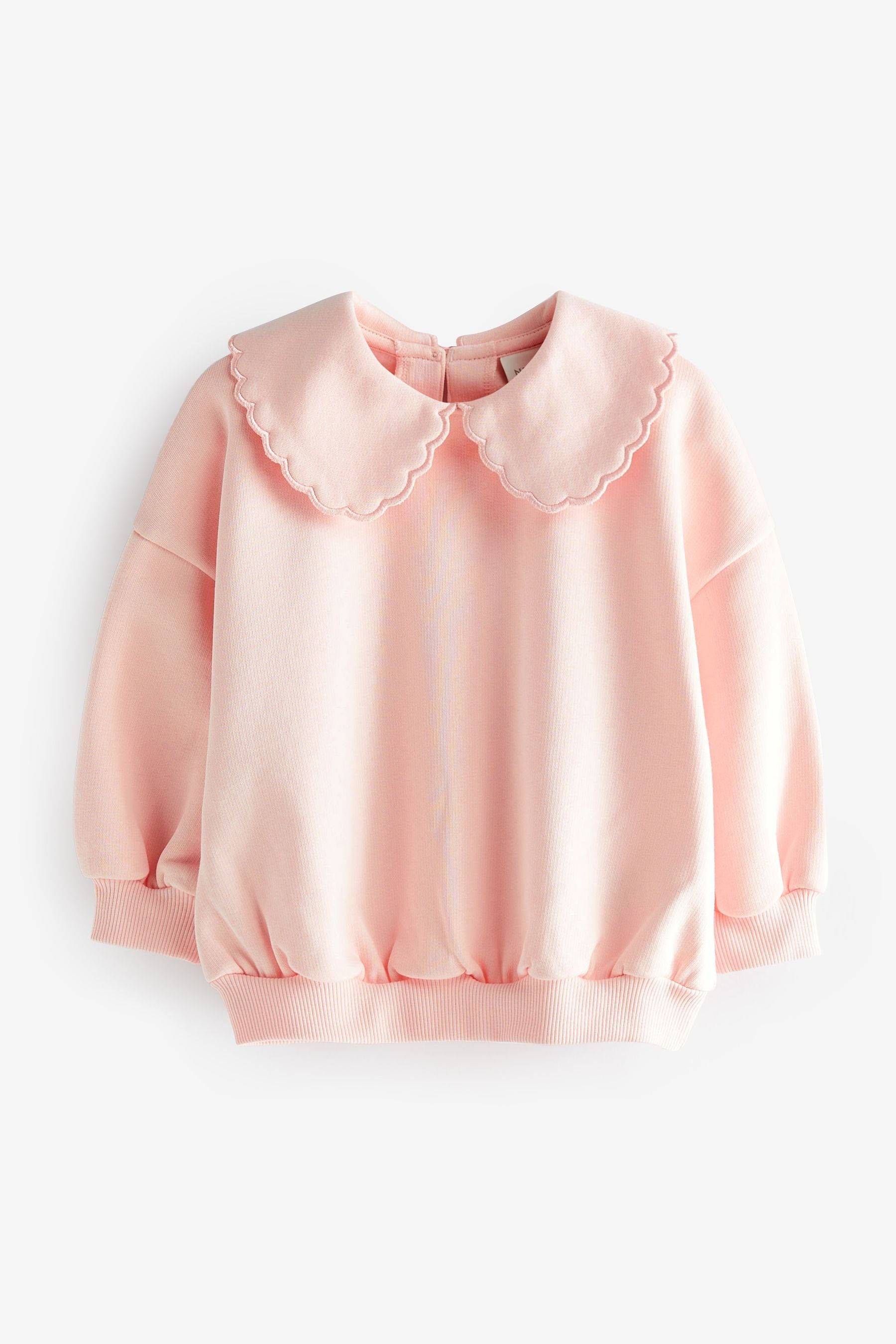 Next Pink Sweatshirt (1-tlg) Kragen mit Sweatshirt