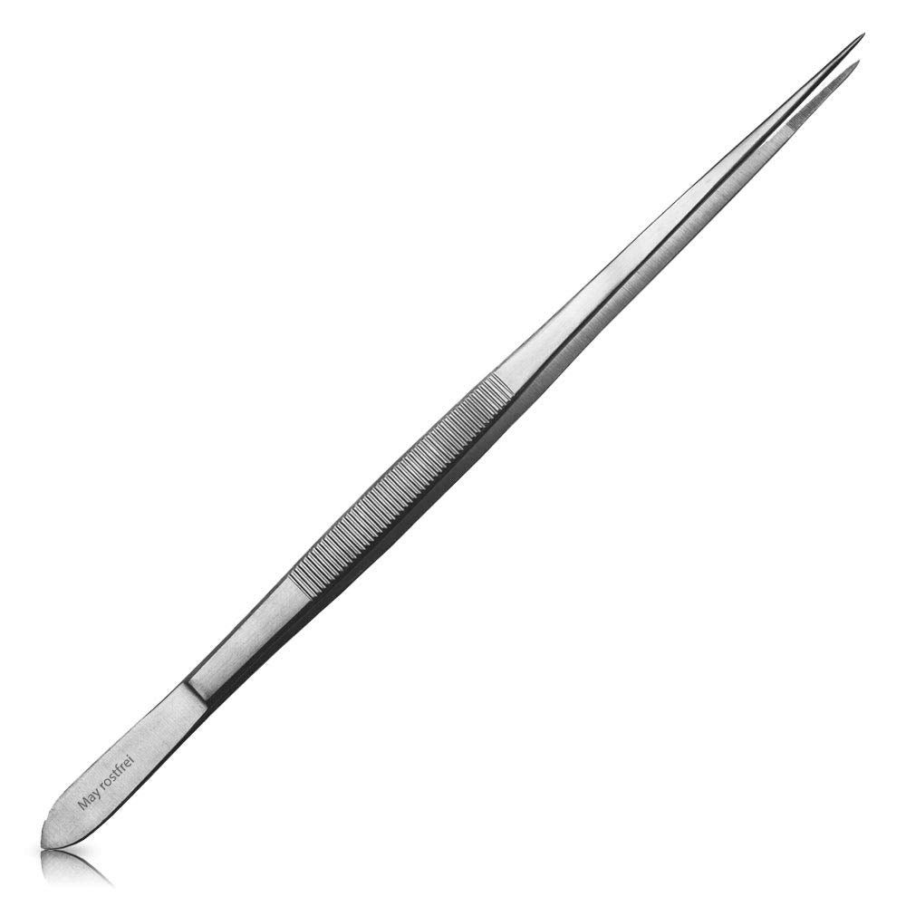May Präzisionspinzette Technische Pinzette - gerade und feine Spitze - 25 cm lang - Modellbau