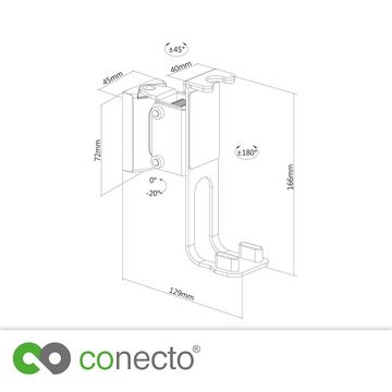 conecto conecto Lautsprecher Wandhalterung, kompatibel mit Sonos® One, Sonos® Lautsprecher-Wandhalterung