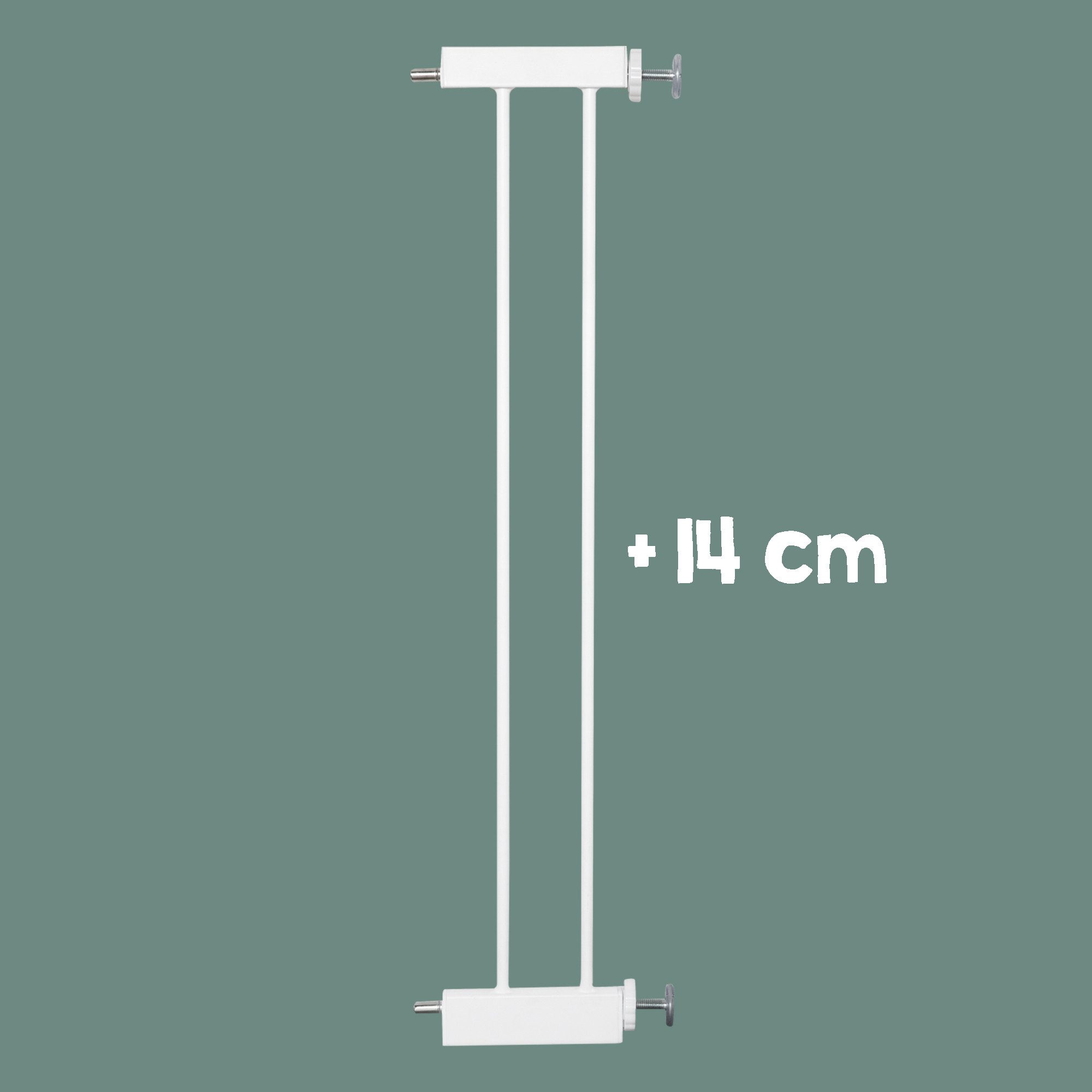 roba® Verlängerung für Türschutzgitter easySafe + 7 oder 14 cm - Zubehör ohne Bohren montierbar, Erweiterung für Tür- & Treppenschutzgitter aus Metall - Bis zu 110 cm