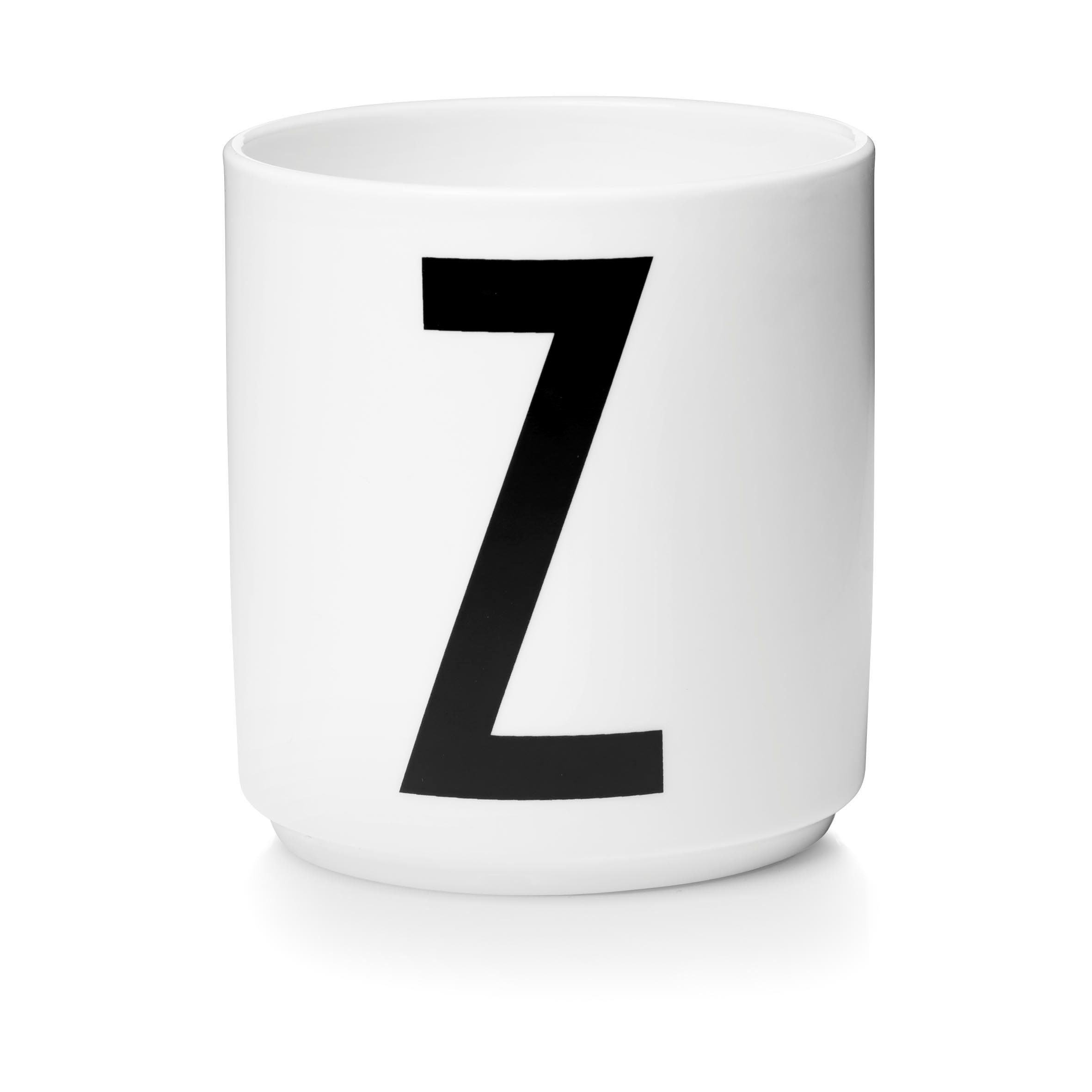 Z, Design Porzellanbecher Becher Weiß Porzellan Letters