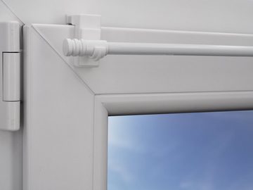 dekondo Fensterhaken Dekohaken Dekoklipp Klemmträger mit unterschiedlichen Aufsätzen, weiß, für einen Klemmbereich (Rahmenstärke des Fensters/Fensterdicke) von 10-24 mm, (2-St), oben "oder" seitlich am Fenster zu befestigen