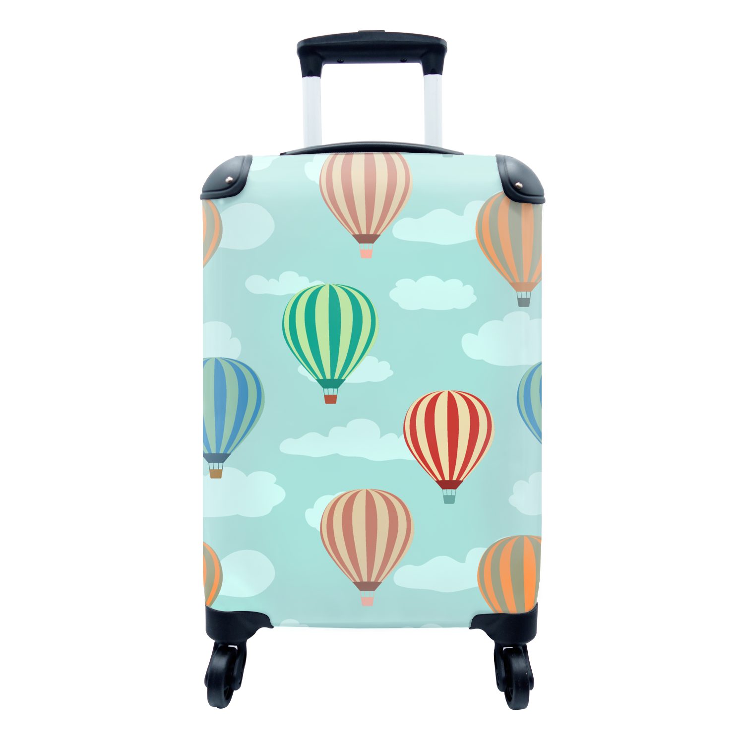MuchoWow Handgepäckkoffer Muster - Luft - Ballon, 4 Rollen, Reisetasche mit rollen, Handgepäck für Ferien, Trolley, Reisekoffer
