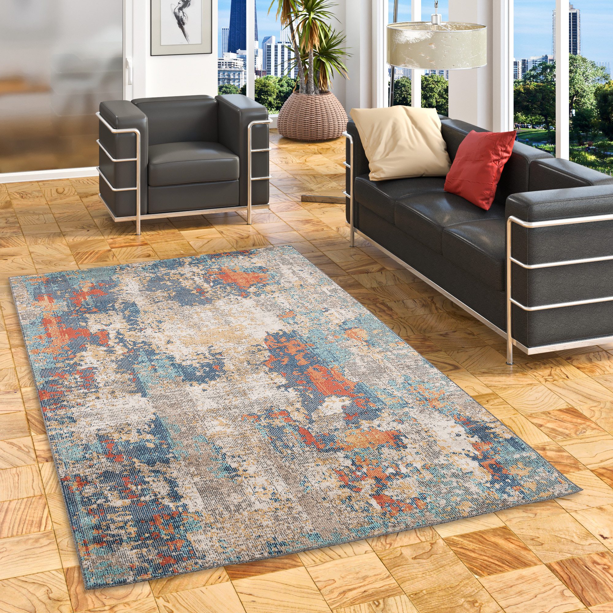 Pergamon Designteppich In- und Outdoor Designer Teppich Lagos Vintage, Rech günstig online kaufen