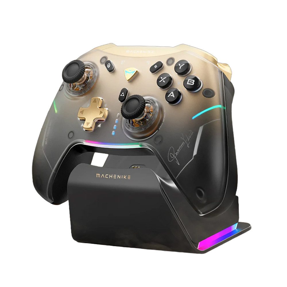Machenike Gamepad Funkcontroller Ladestation Gaming-Controller (Spar-Set, 1 St., Hall-Sticks, optische Trigger, RGB-Ladestation, 1000 Hz)