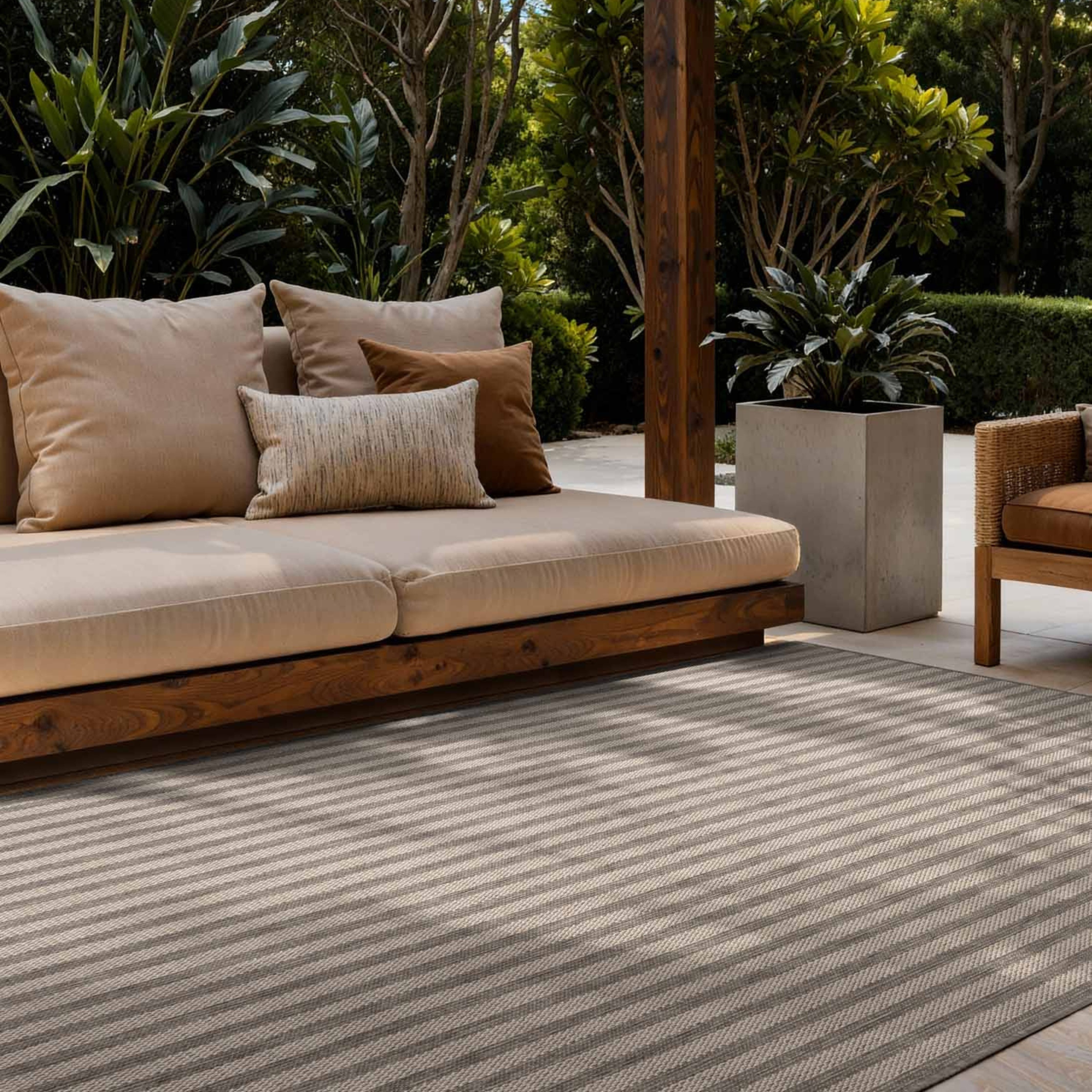 Ted Baker Teppich Linley, Wendeteppich, rechteckig, Höhe: 8 mm, Designteppich, Wetterfest, Pflegeleicht, Modern, Wohnzimmer, Terrasse