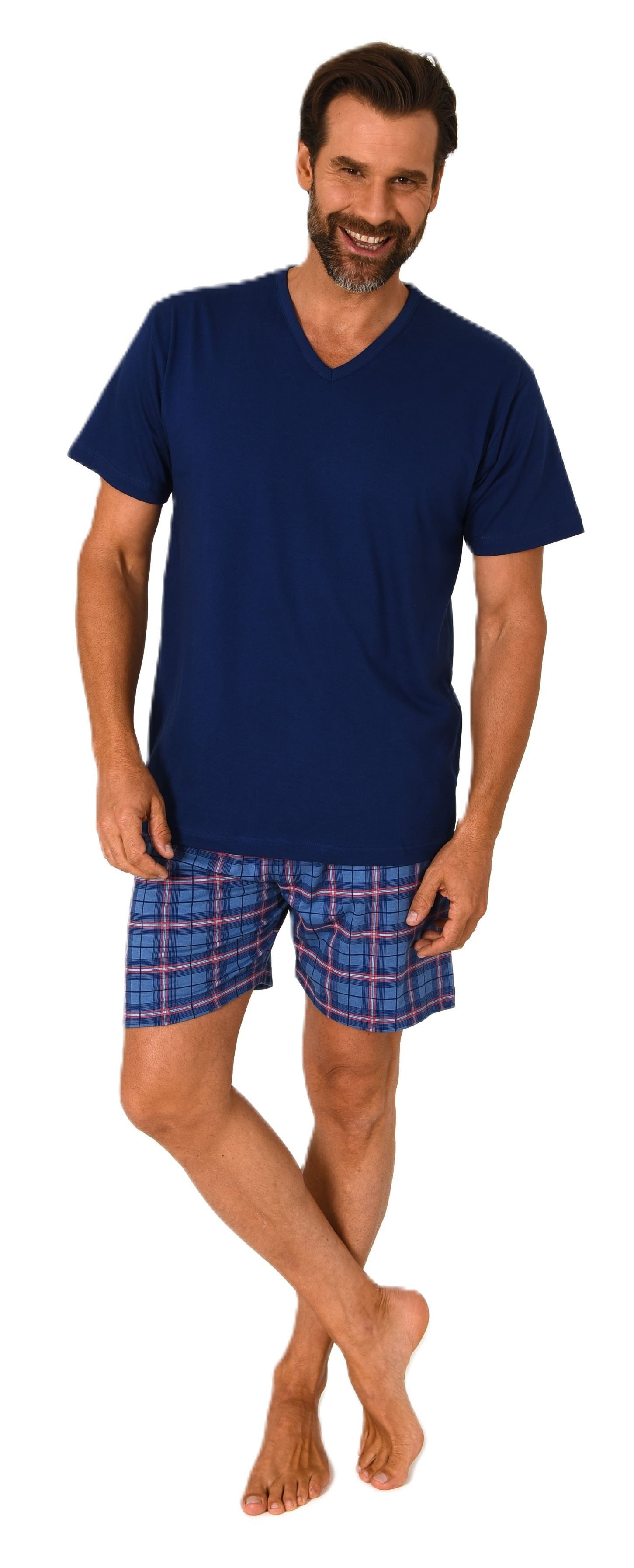 Normann Pyjama Normann Herren kurzarm Schlafanzug günstig online kaufen