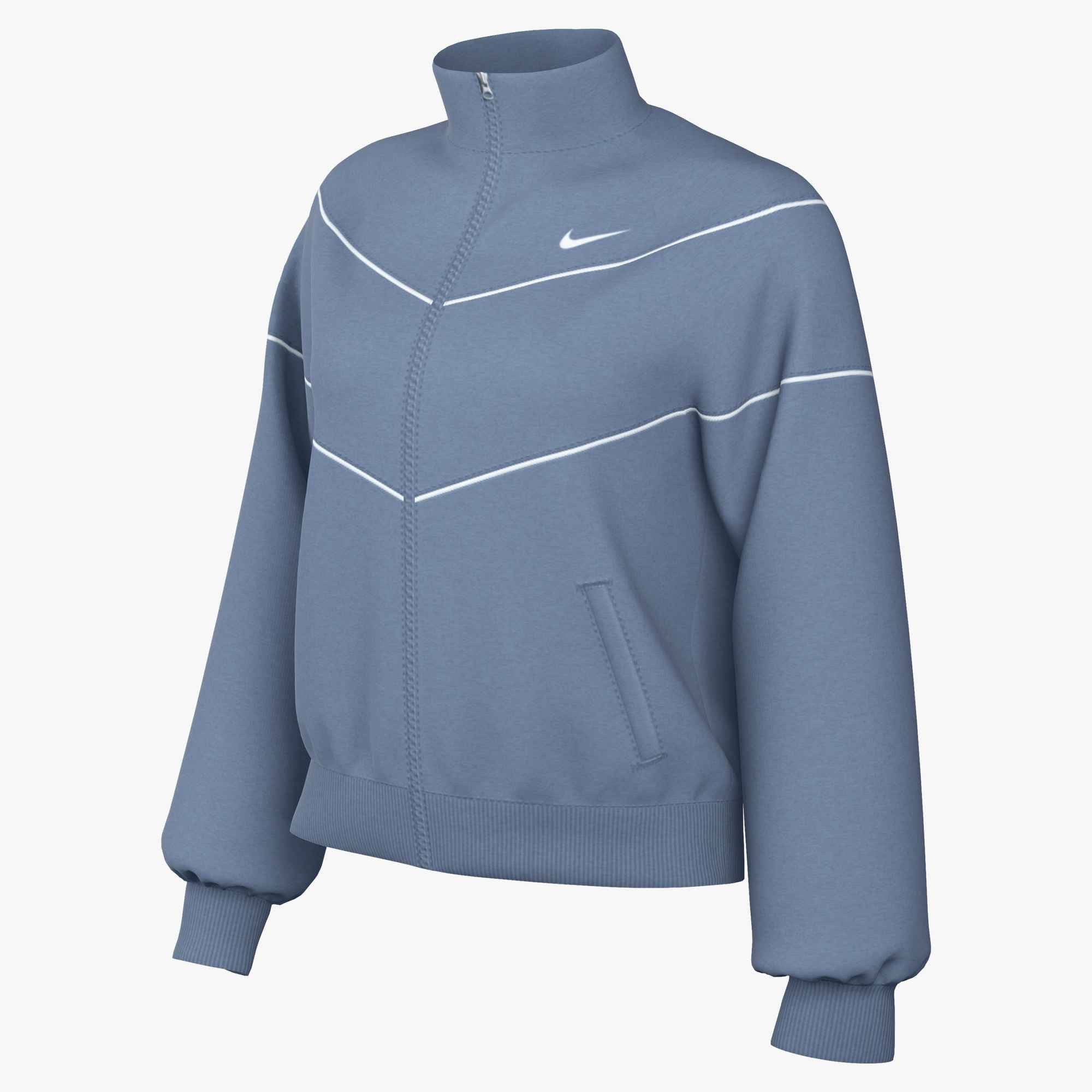 Nike Sportswear Trainingsjacke W NSW NK WR POLY KNIT JKT mit Stehkragen, wasserabweisend und windabweisend