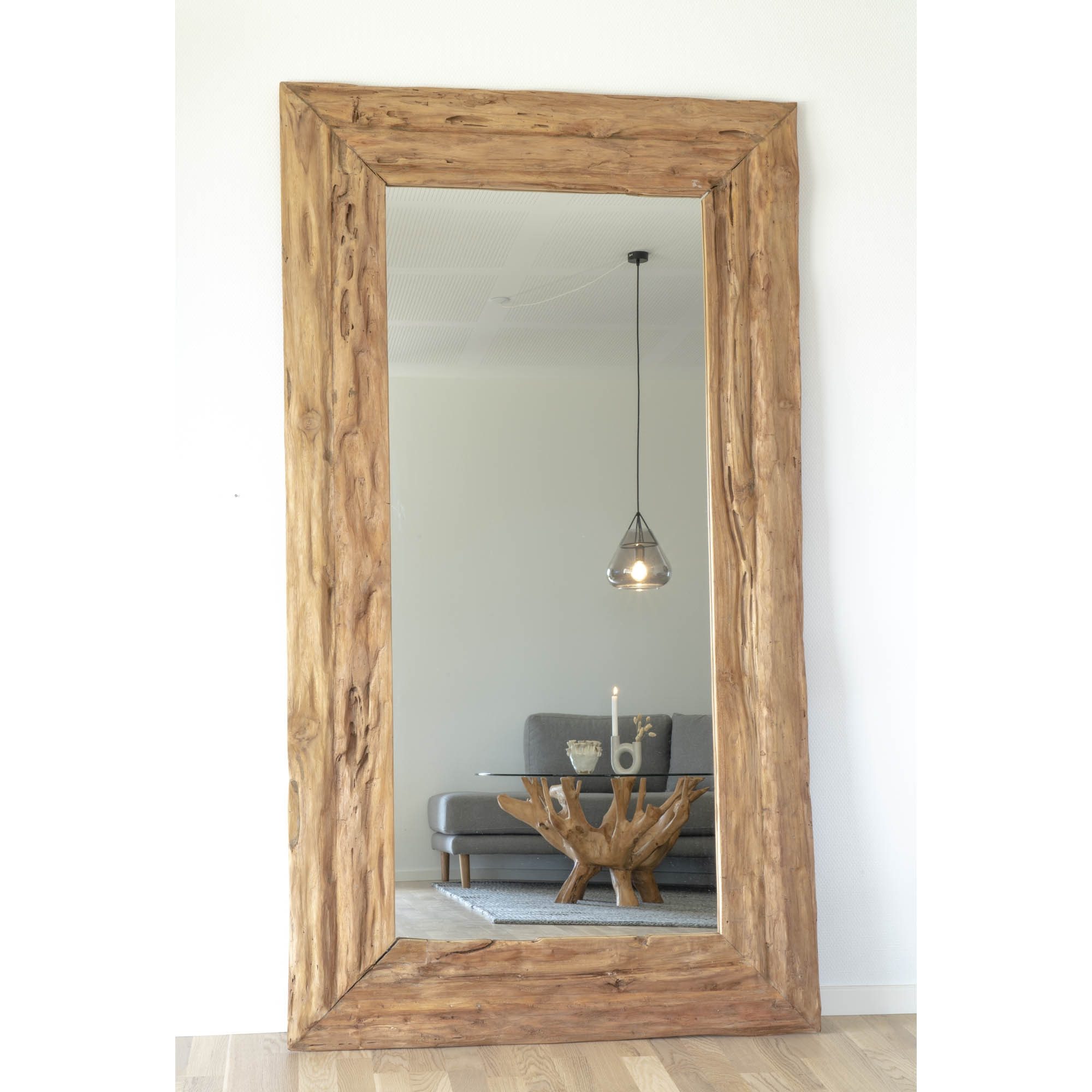 House Nordic Spiegel Granado, in Natur, Teak - 101x180cm (BxH)
