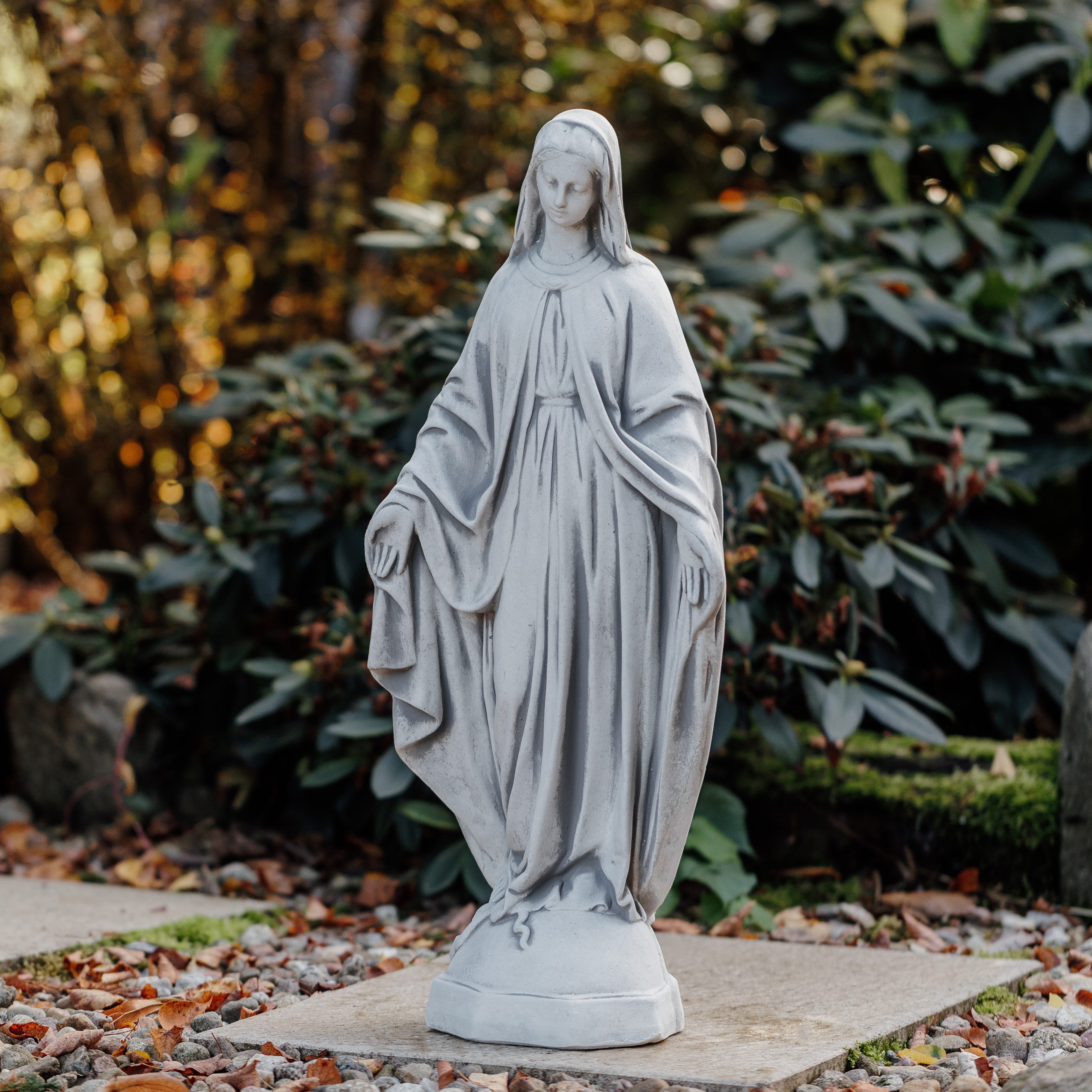 gartendekoparadies.de Gartenfigur Statue Madonna Mutter Maria, Steinfigur, H. 63 cm, 16 kg, Frostsicher