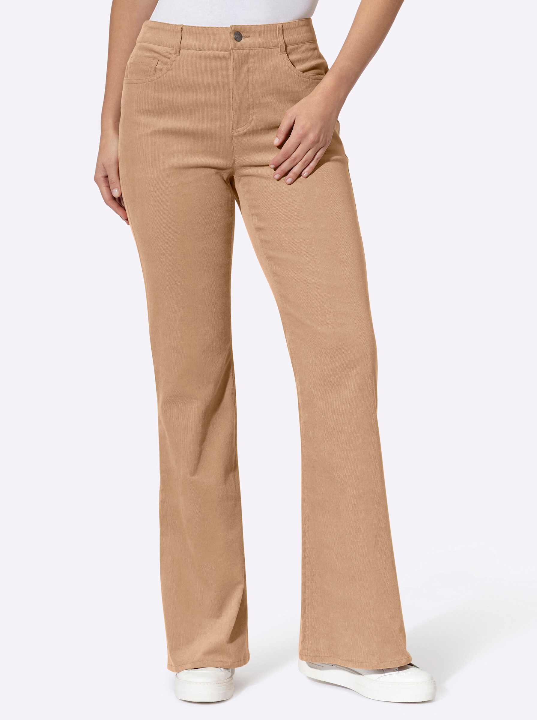 Jerseyhose Cord-Hose leicht vertieft