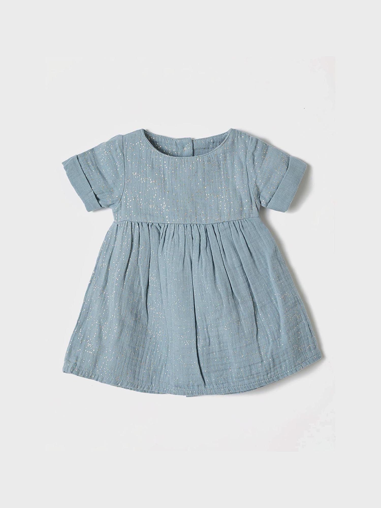 Sommerkleid Baby Kleid Musselin Glitzer aus Bio-Baumwolle