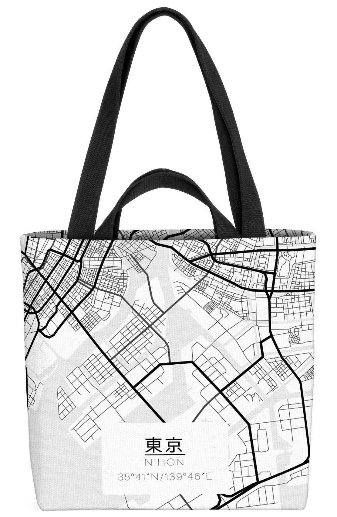 VOID Henkeltasche (1-tlg), Tokyo asien Japan Karte Tokio Japaner asiatisch anime Stadtkarte