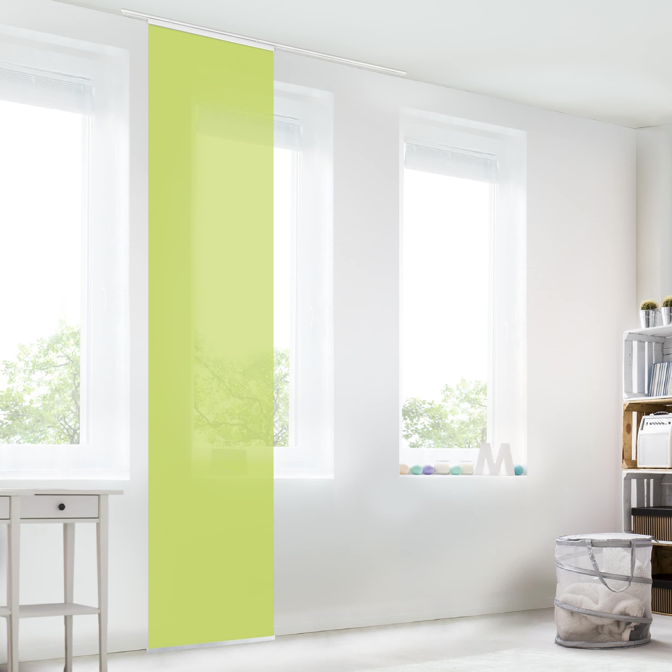 Bilderdepot24 Schiebegardine modern Flächenvorhang blickdicht Frühlingsgrün günstig online kaufen