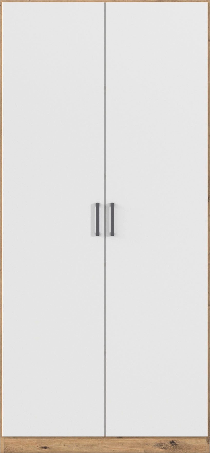 rauch Mehrzweckschrank Garderobe Kleiderschrank Schrank Schuhschrank Putzschrank MINOSA (Breiten 47/69/91/136 cm, Höhen 197/210 cm) In 4 Breiten mit vielen Einlegeböden für viel Stauraum MADE IN GERMANY