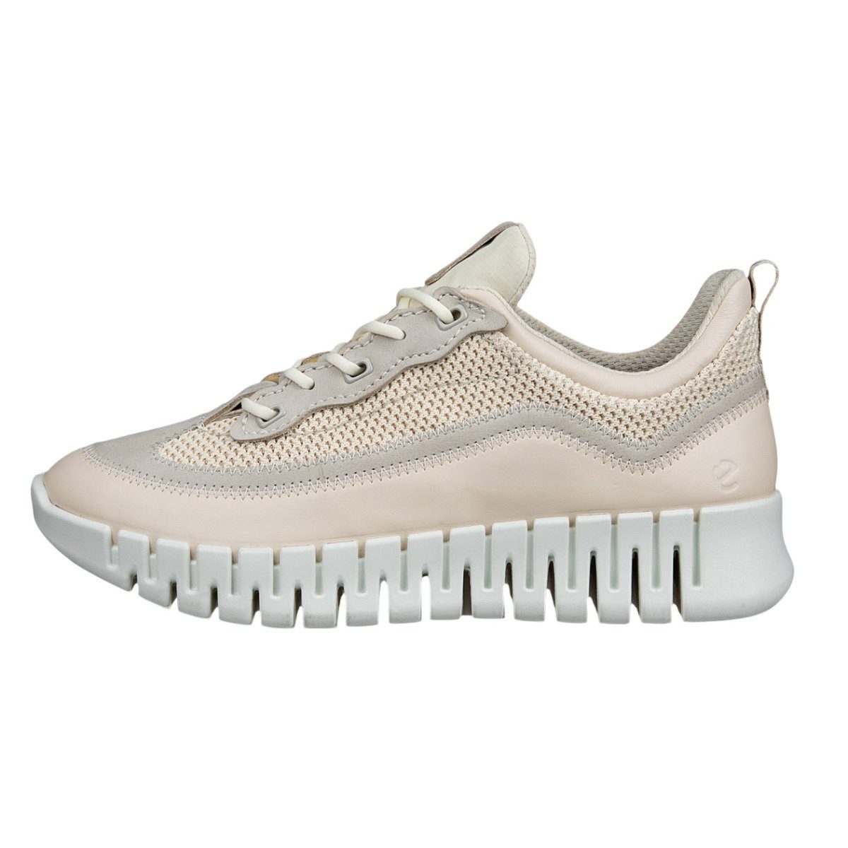 Ecco Gruuv Lea (atmungsaktiv Textil) limestone Damen Sneaker günstig online kaufen