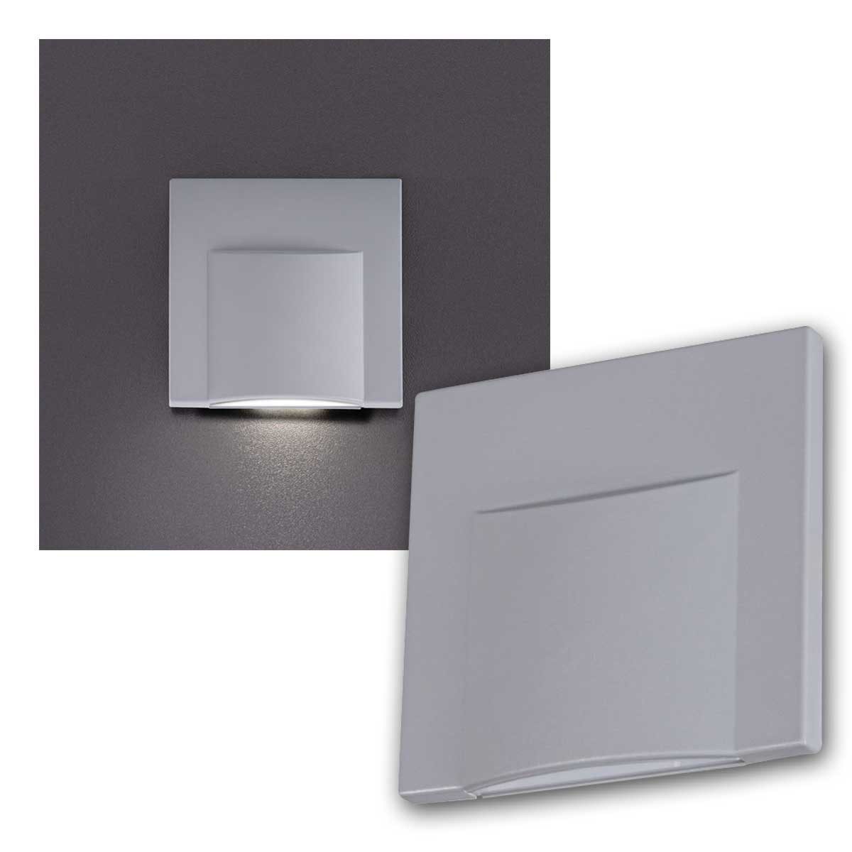 Kanlux LED Wandleuchte Stufenlicht ERINUS grau, 15lm neutralweiß 12V 0,8W, neutralweiß