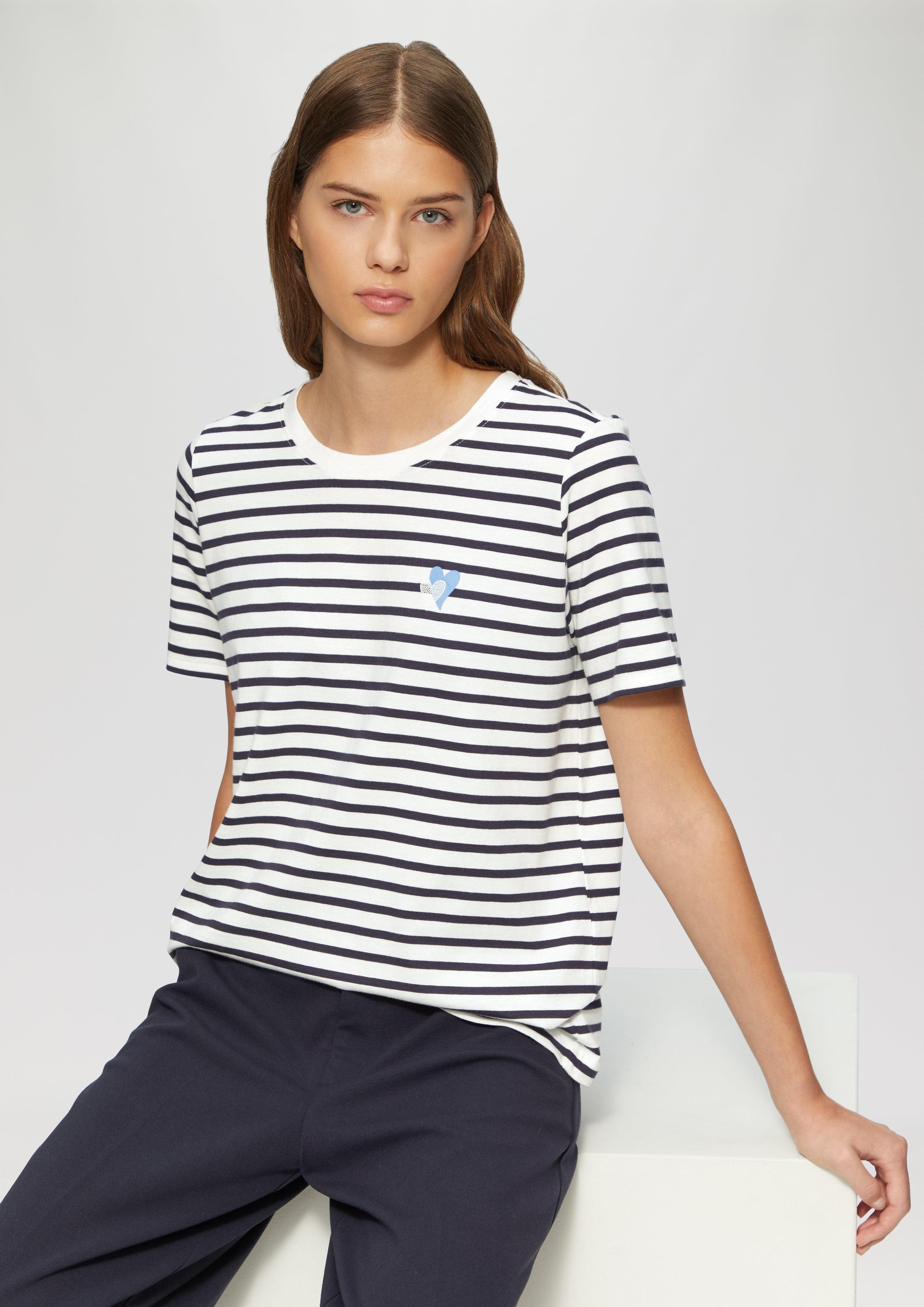 s.Oliver Kurzarmshirt Gestreiftes T-Shirt im Relaxed günstig online kaufen