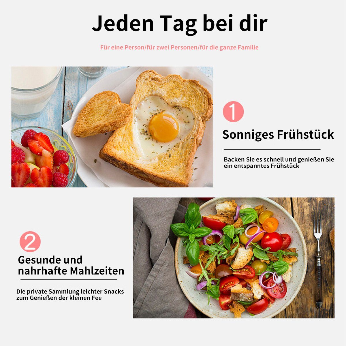 2 2 Scheiben Timing-Stufen, Vielseitiger DOPWii Mit für Sandwichmaker 650W Toaster Brotschlitze,6