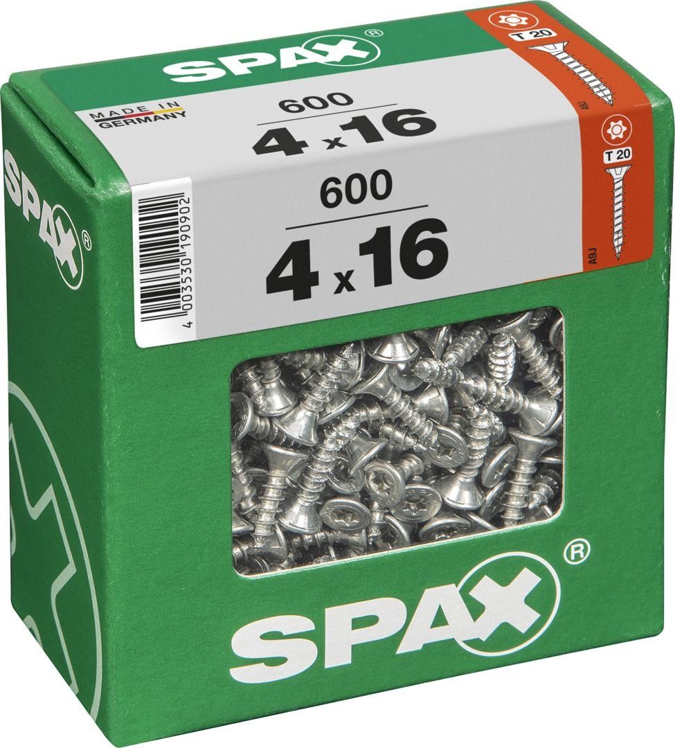 TX Spax Holzbauschraube 16 600 4.0 SPAX x Universalschrauben 20 mm -