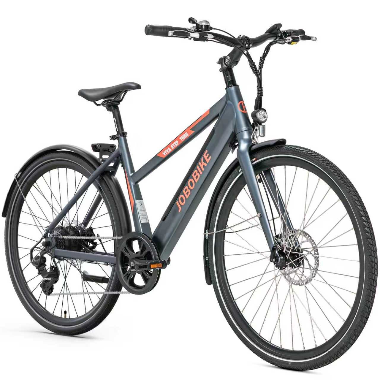 JOBOBIKE E-Bike Cityrad 28 Zoll, Elektrofahrrad, 60-100km, leicht und komfort, nur 22kg, 7 Gang Shimano, Kettenschaltung, Heckmotor, 504 Wh, (abnehmbarer Akku, Leichter Aluminiumrahmen, für Damen und Herren), 60-100km, Pedelec E-Citybike für Damen und Herren, bis 120kg