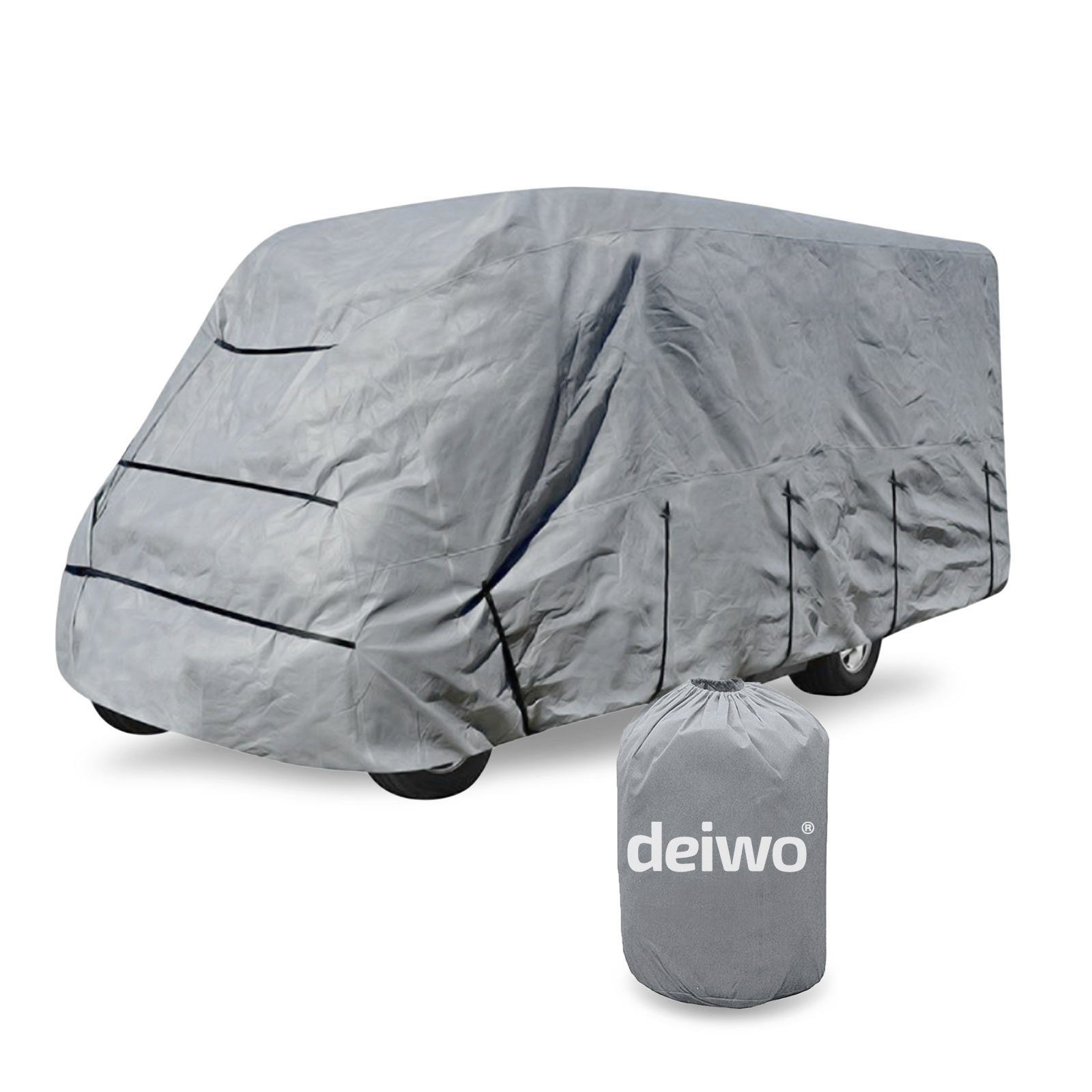 deiwo Wohnmobilschutzhülle Premium Wohnmobil Schutzhülle 235 x 600 x 270 cm Abdeckplane Plane (Packung)