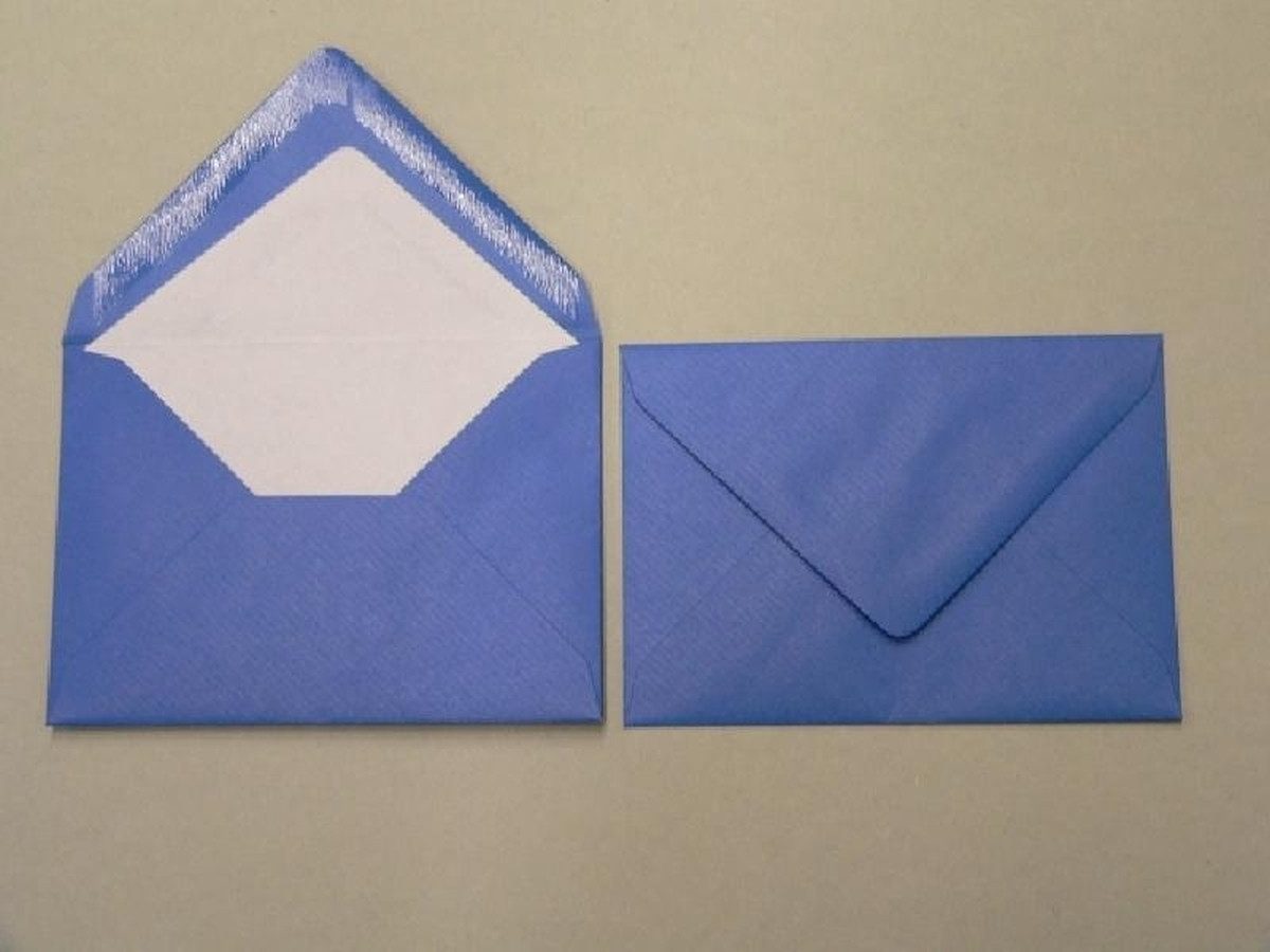 Blanke Briefhüllen Briefumschlag Конверты C6 100g/qm gummiert VE=100 Stück stahlblau.