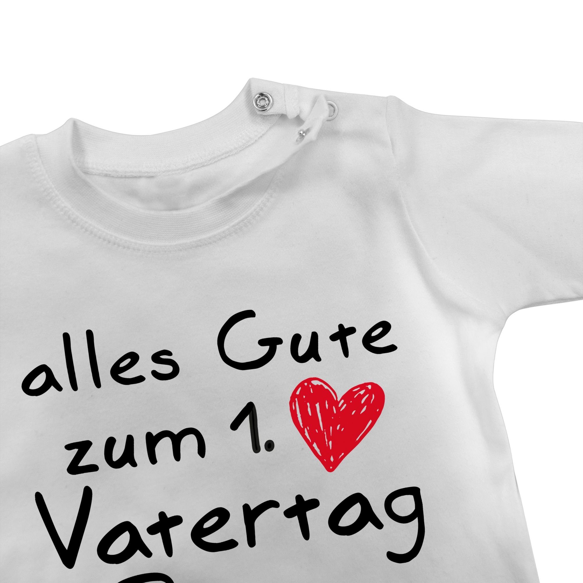 zum - Vatertag Alles Geschenk 2 gute Shirtracer Vatertag Papa 1. Erster Weiß T-Shirt Baby Vatertag