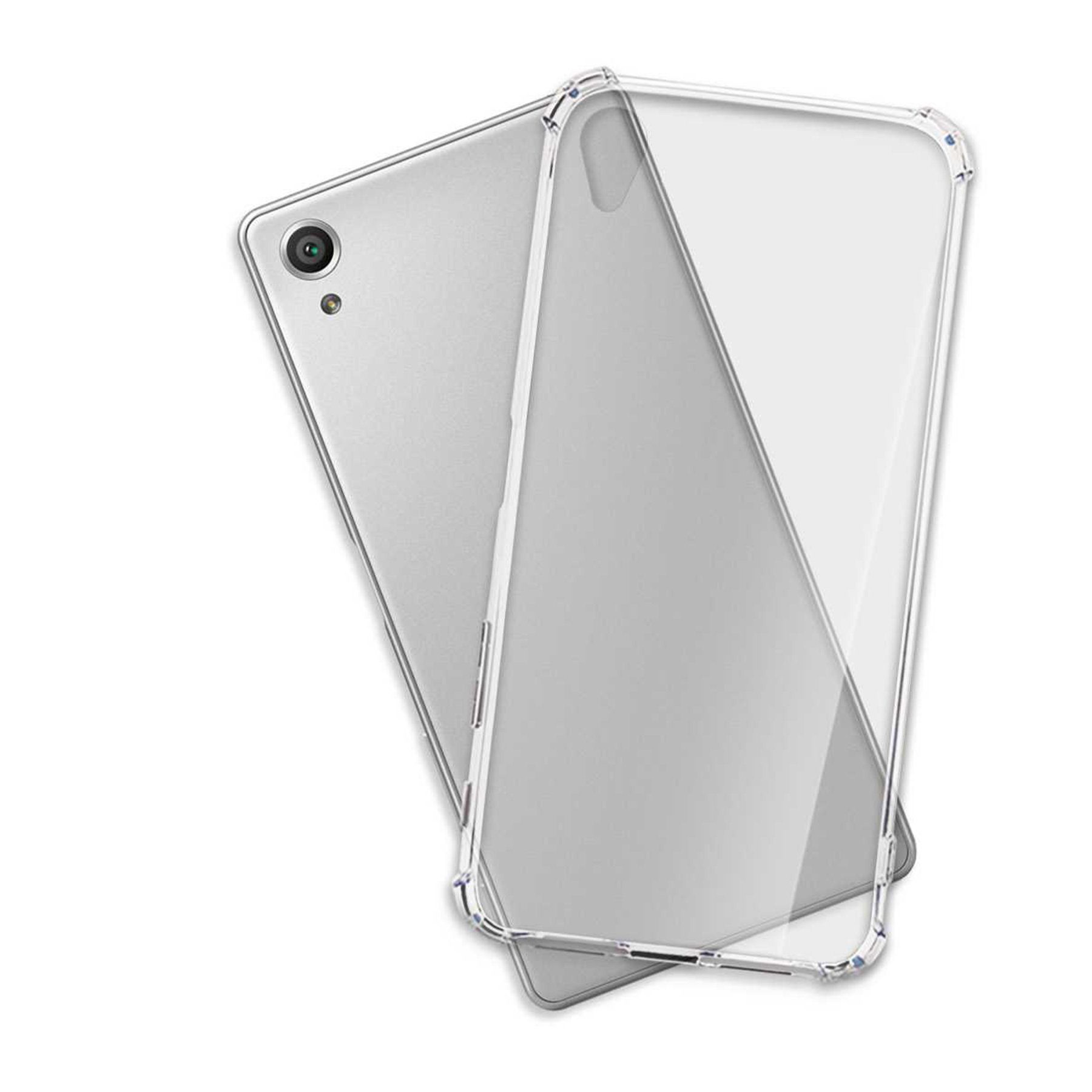 mtb more energy Smartphone-Hülle Clear Armor Case für Sony Xperia X Performance, Transparente TPU Schutzhülle Case Backcover mit Anti-Shock Verstärkung
