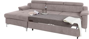 exxpo - sofa fashion Ecksofa Florenz, L-Form, wahlweise mit Bettfunktion