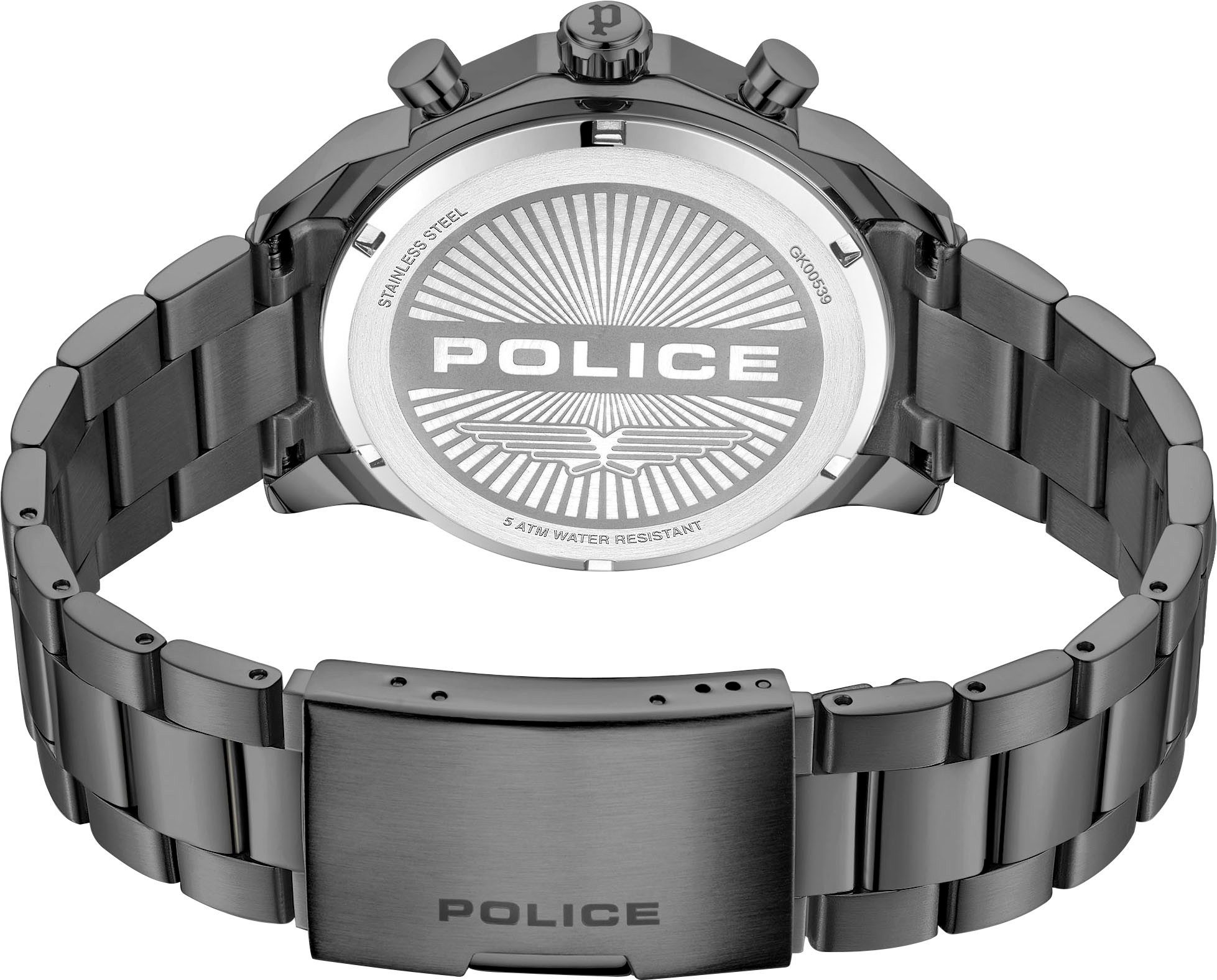 Police Chronograph SOUL PEWGK0053903, Quarzuhr, Armbanduhr, Herrenuhr, Edelstahlarmband, analog