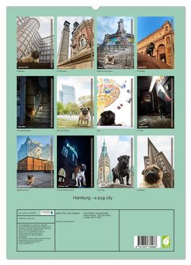 CALVENDO Wandkalender Hamburg - a pug city (Premium-Calendar 2023 DIN A2 Portrait)