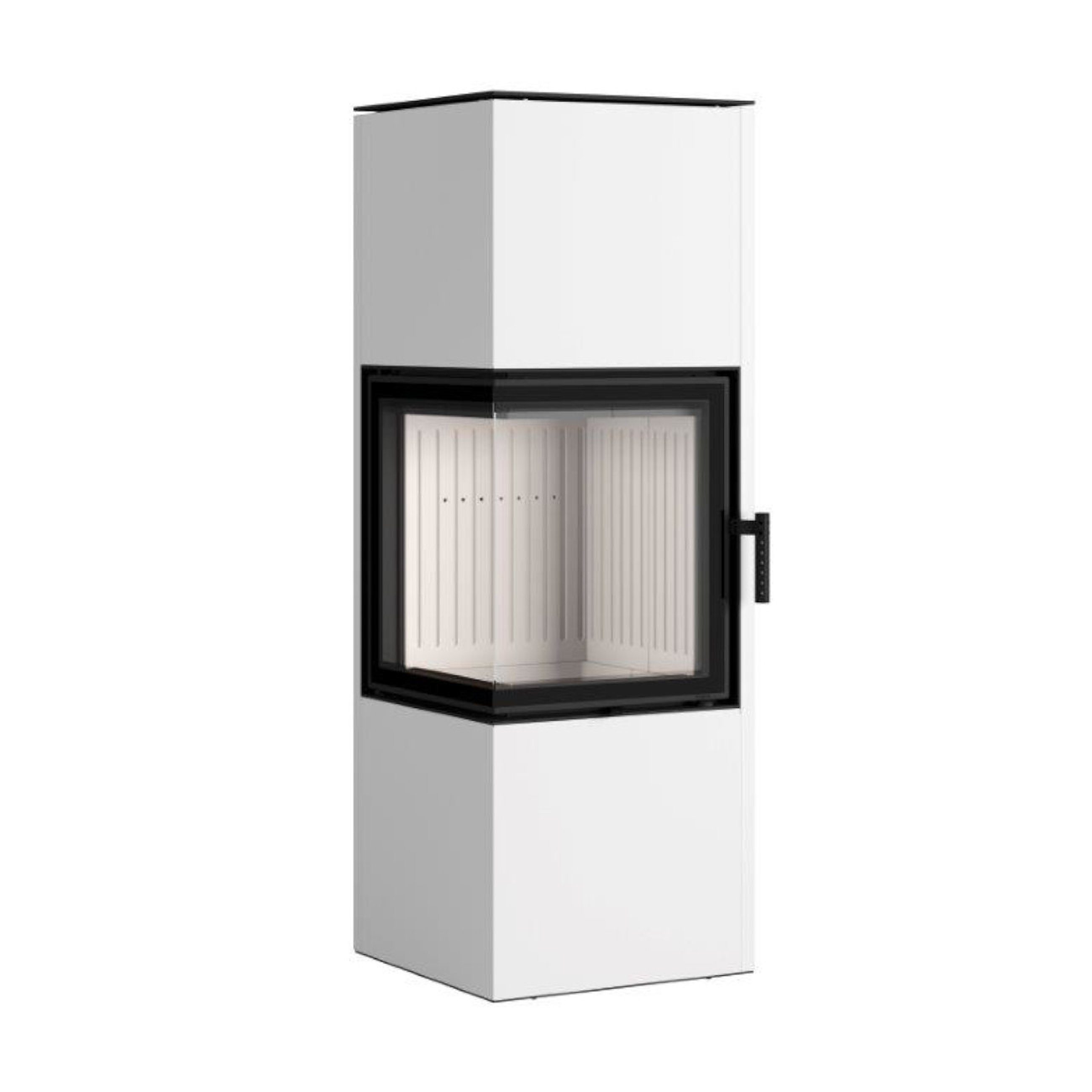 Hajduk Kaminofen HAJDUK PIXEL L ECK-KAMINOFEN 7KW WEISS Ofen Höhe 133,5 cm
